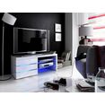mca furniture tv-meubel sonia 4 ledverlichting blauw wit