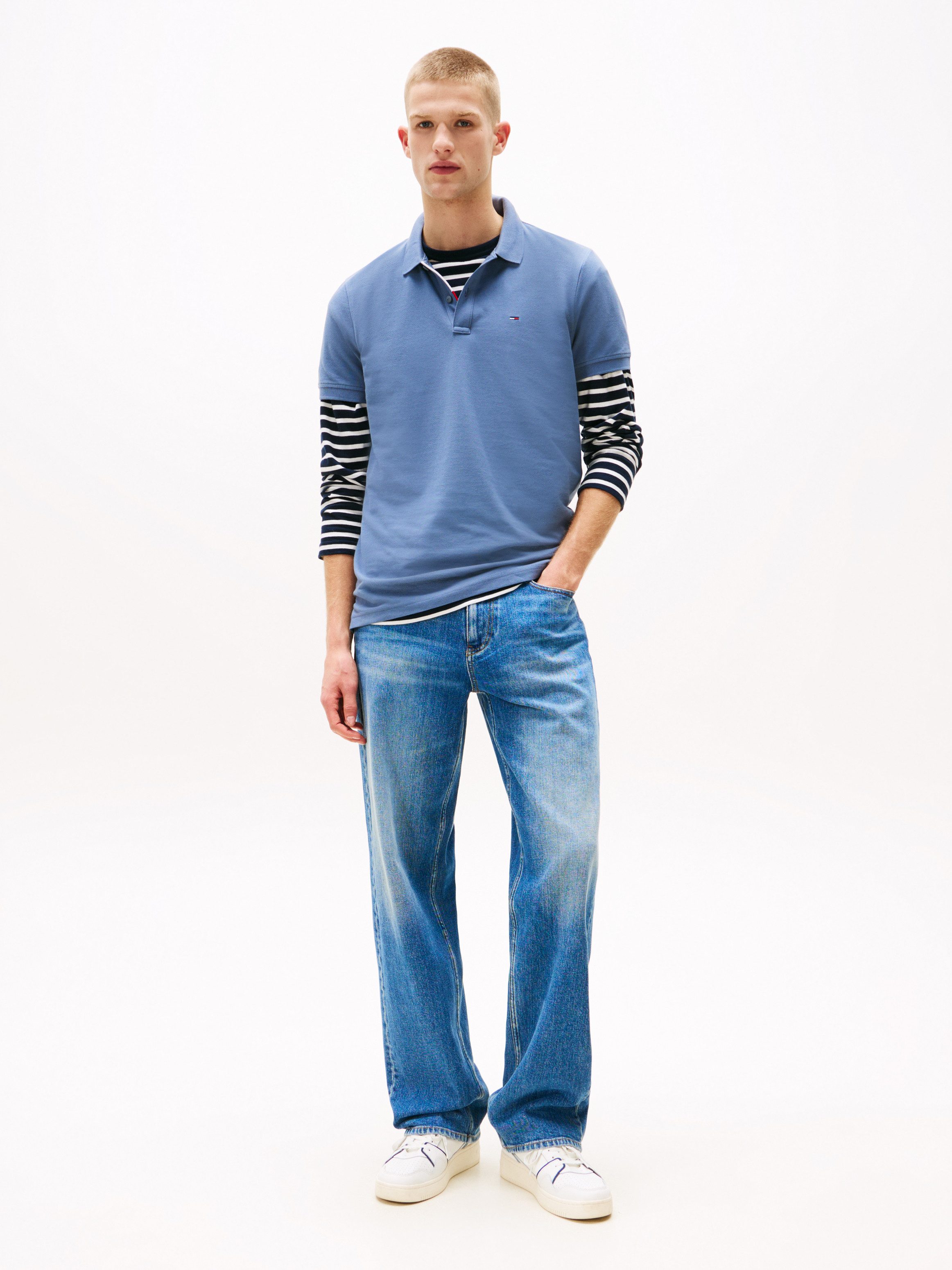 TOMMY JEANS Poloshirt TJM SLIM PLACKET POLO EXT