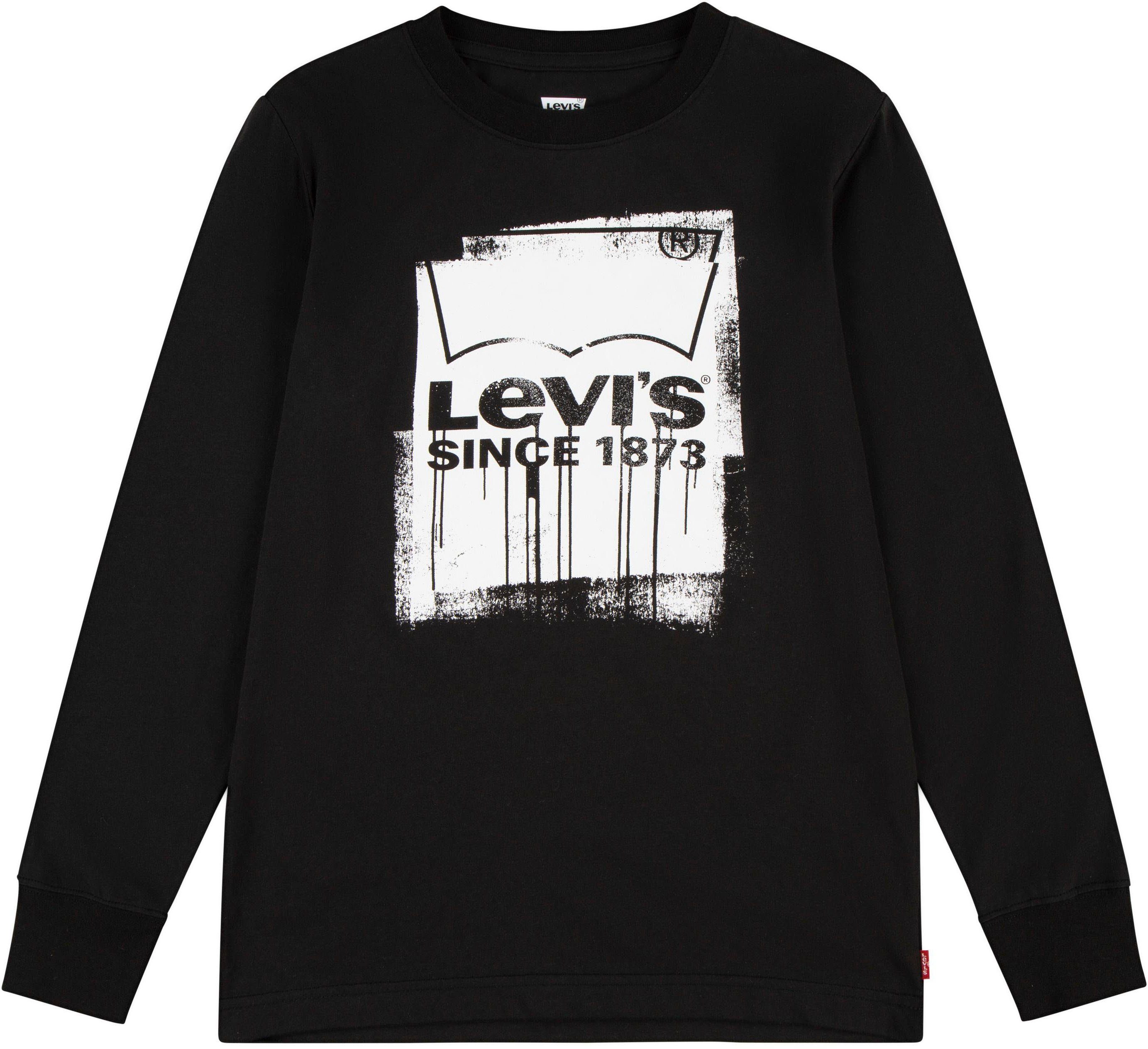 Levi's Kidswear Shirt met lange mouwen LVB WET PAINT L S TEE