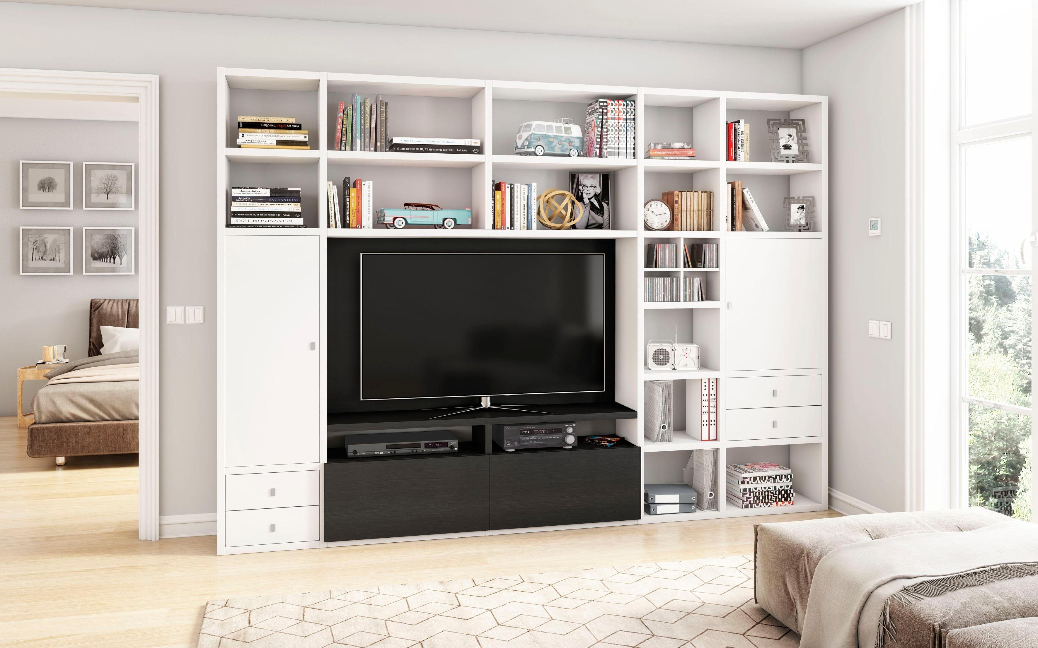 fif möbel Wandmeubel TORO 371-2 tv-wandmeubels bruin