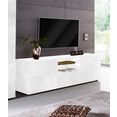 lc tv-meubel miro breedte 181 cm met decoratieve zeefdruk wit