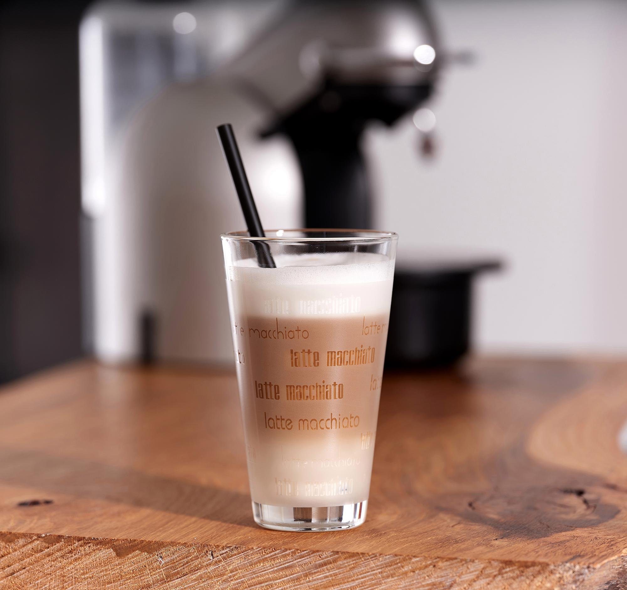 Ritzenhoff & Breker Latte macchiato glas Chicco Tekst-decor(set, 4-delig)