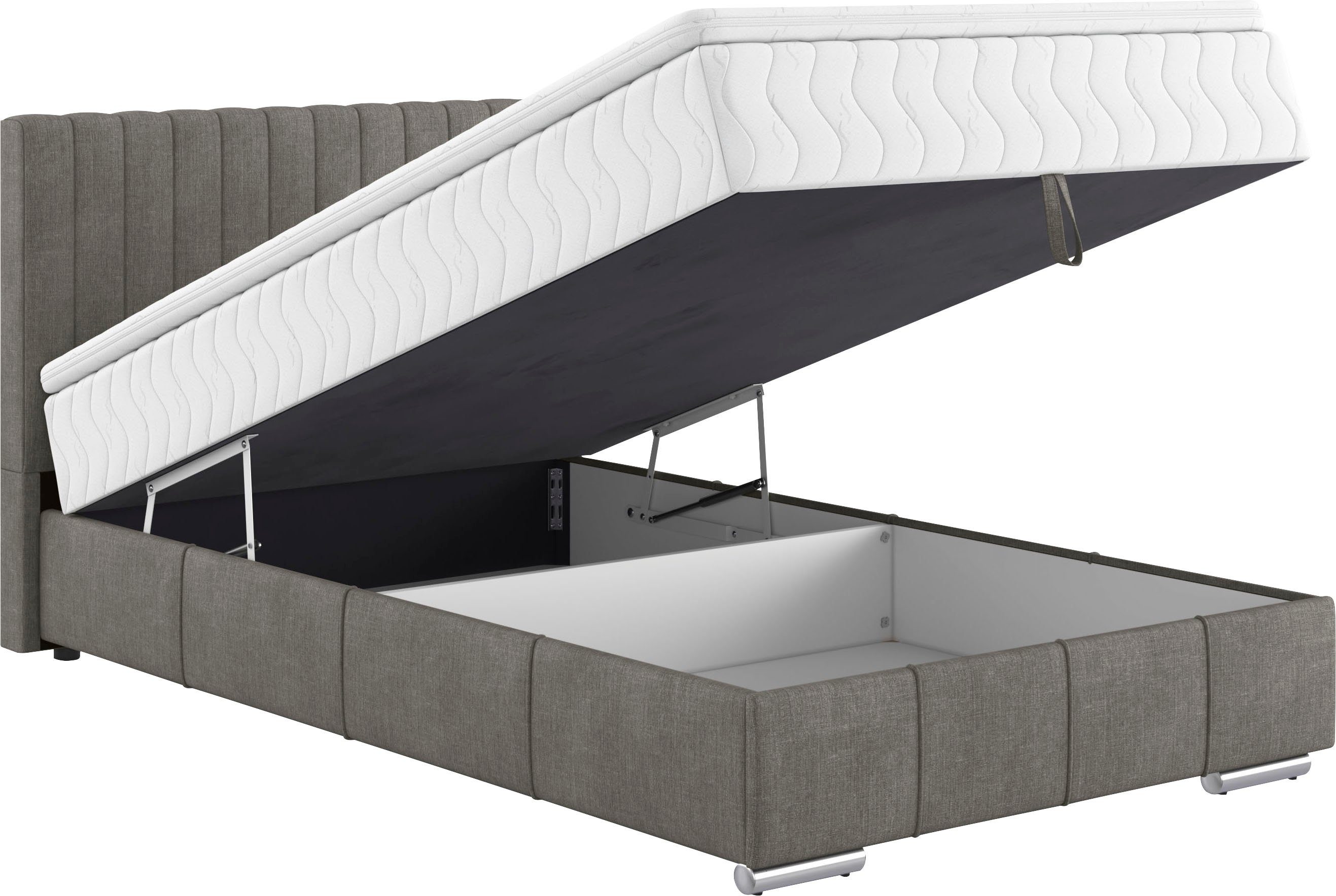 INOSIGN Boxspring Thor met bedbodem, incl. matras, topverkoper Topmatras en sierkussen, in verschillende hardheden beschikbaar