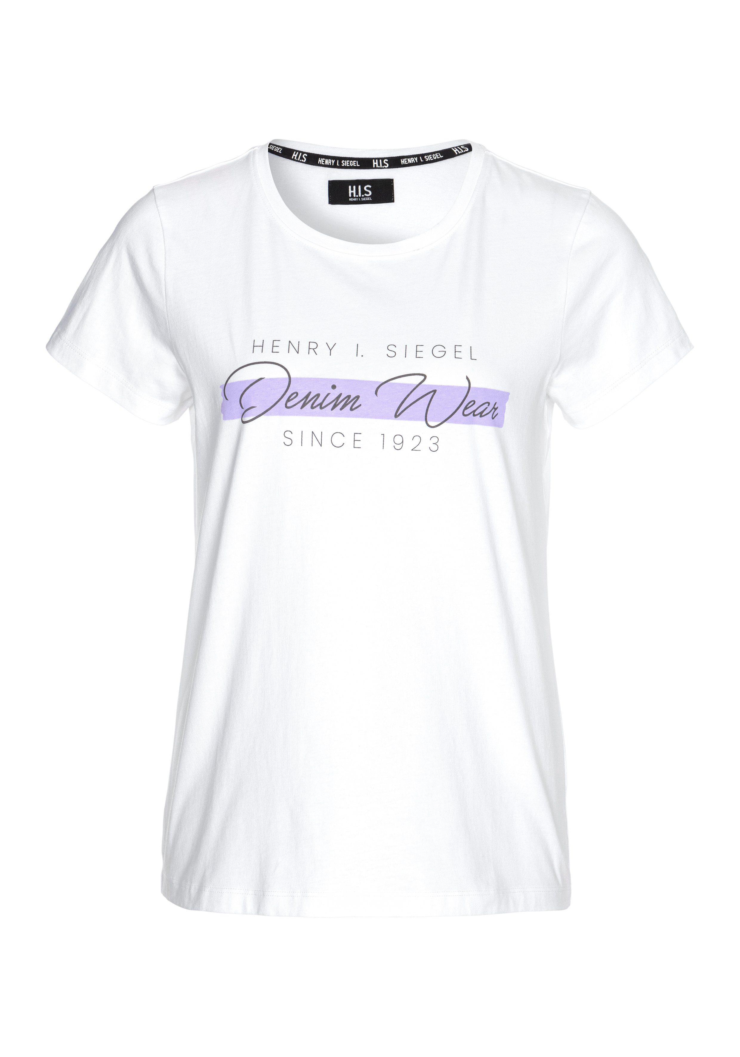 H.I.S T-shirt met tweekleurige voorkantprint