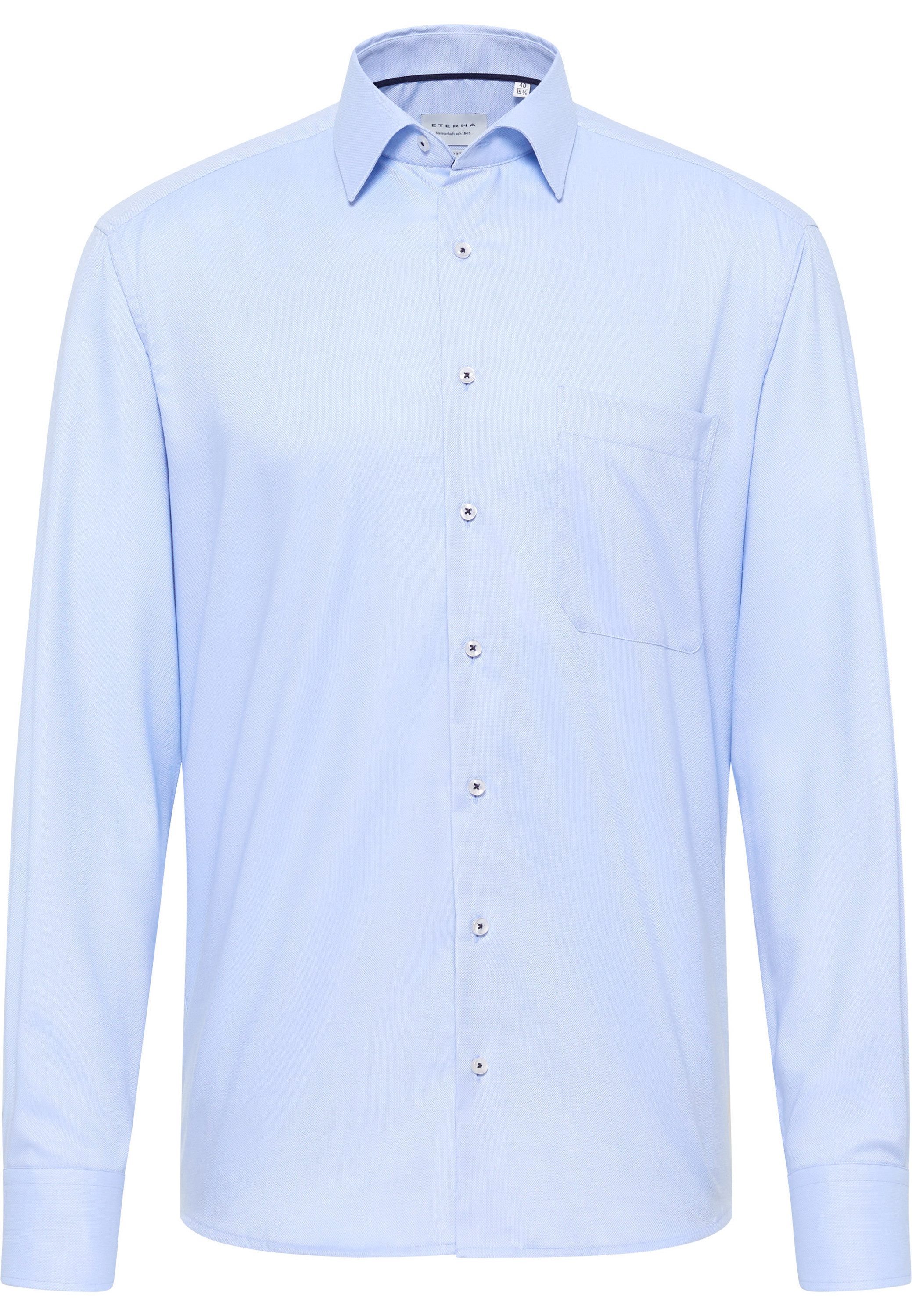 Eterna Overhemd met lange mouwen Comfort fit NON IRON (strijkvrij)