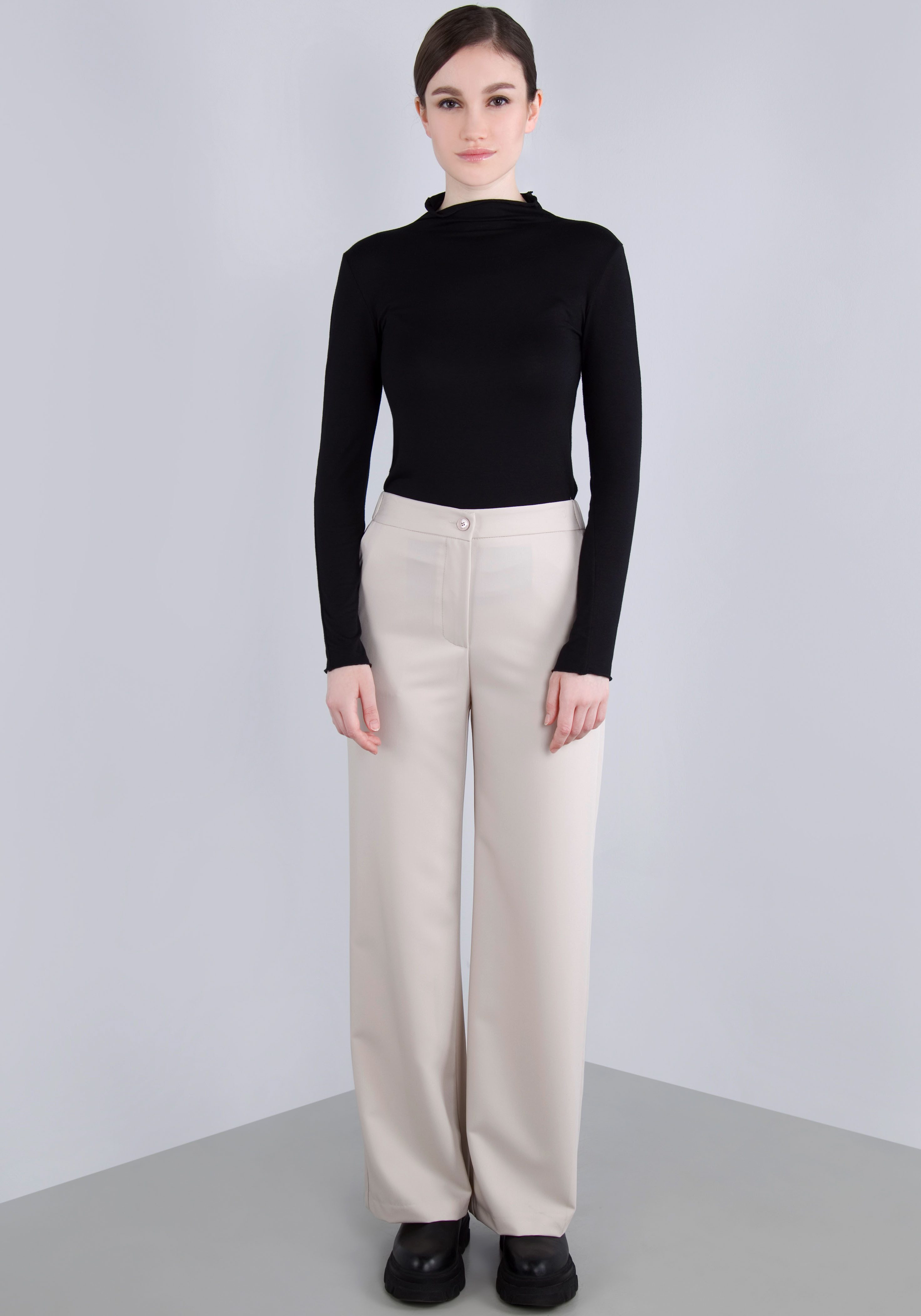 IMPERIAL Stoffen broek casual wijde broek met elastische tailleband aan de achterkant