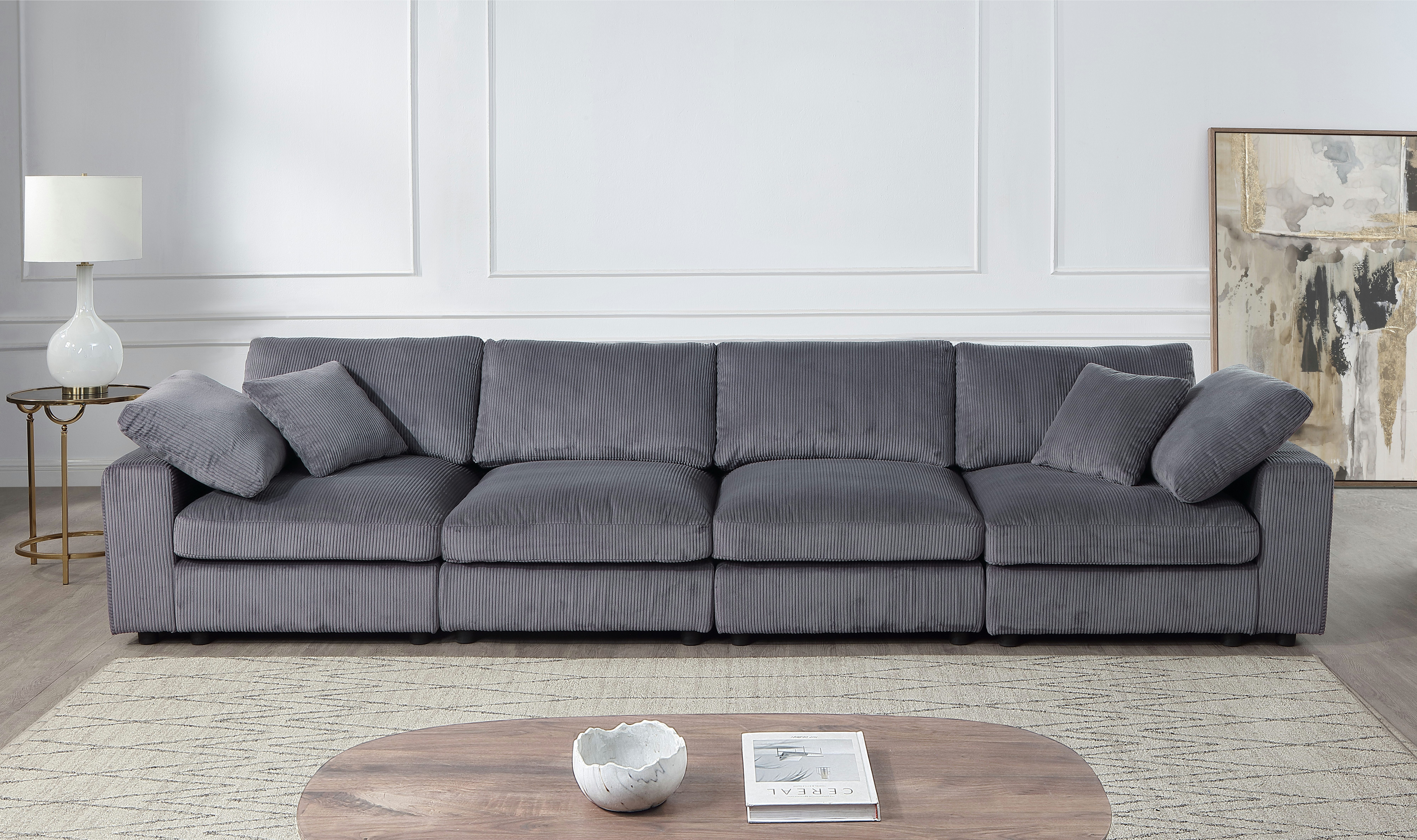 RAUM.ID 4-zitsbank Bennid, XXL modulair sofa met veel individuele opstellingsmogelijkheden (4 stuks)