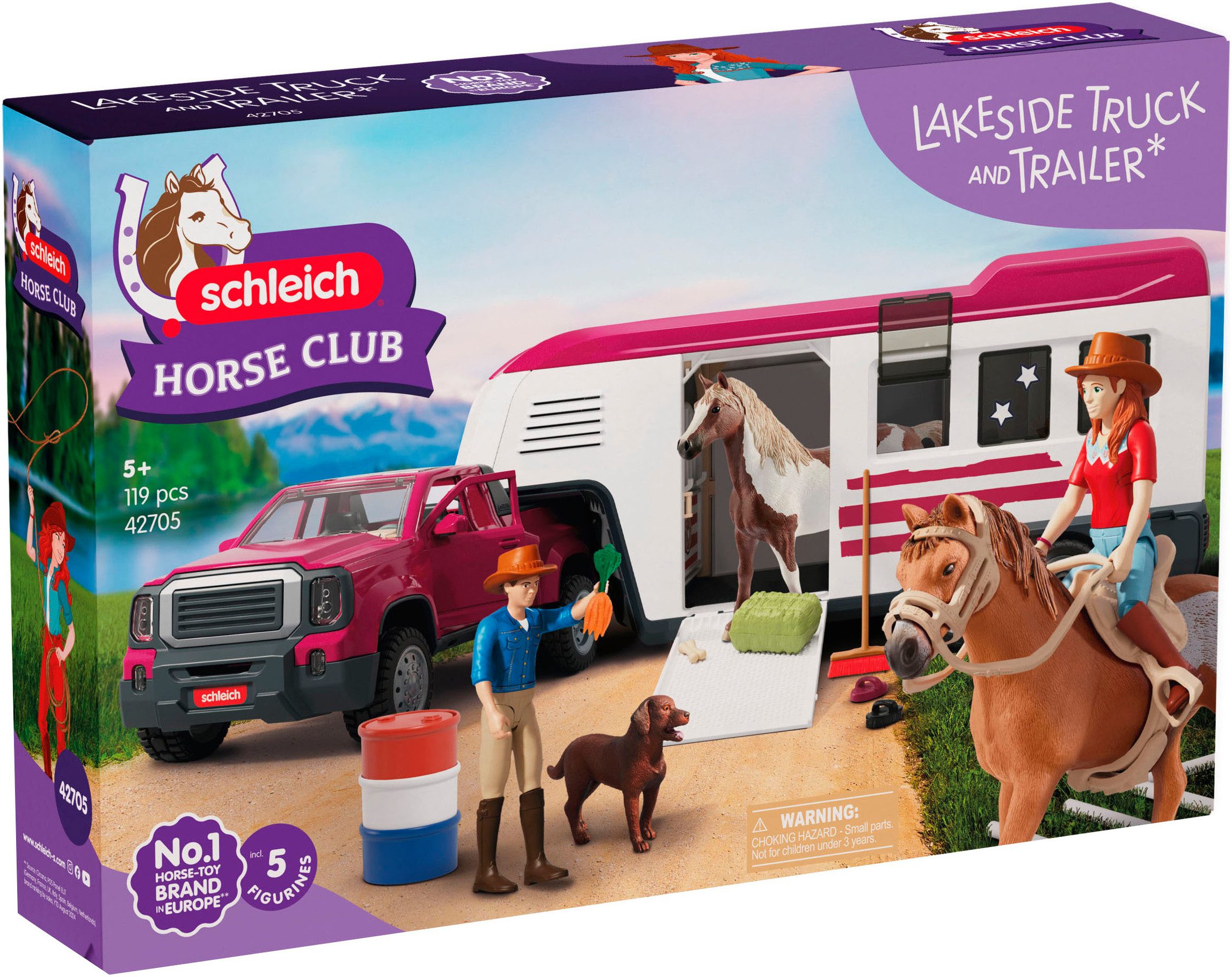 Schleich® Speelfiguur HORSE CLUB, Lakeside Truck mit Anhänger (42705)