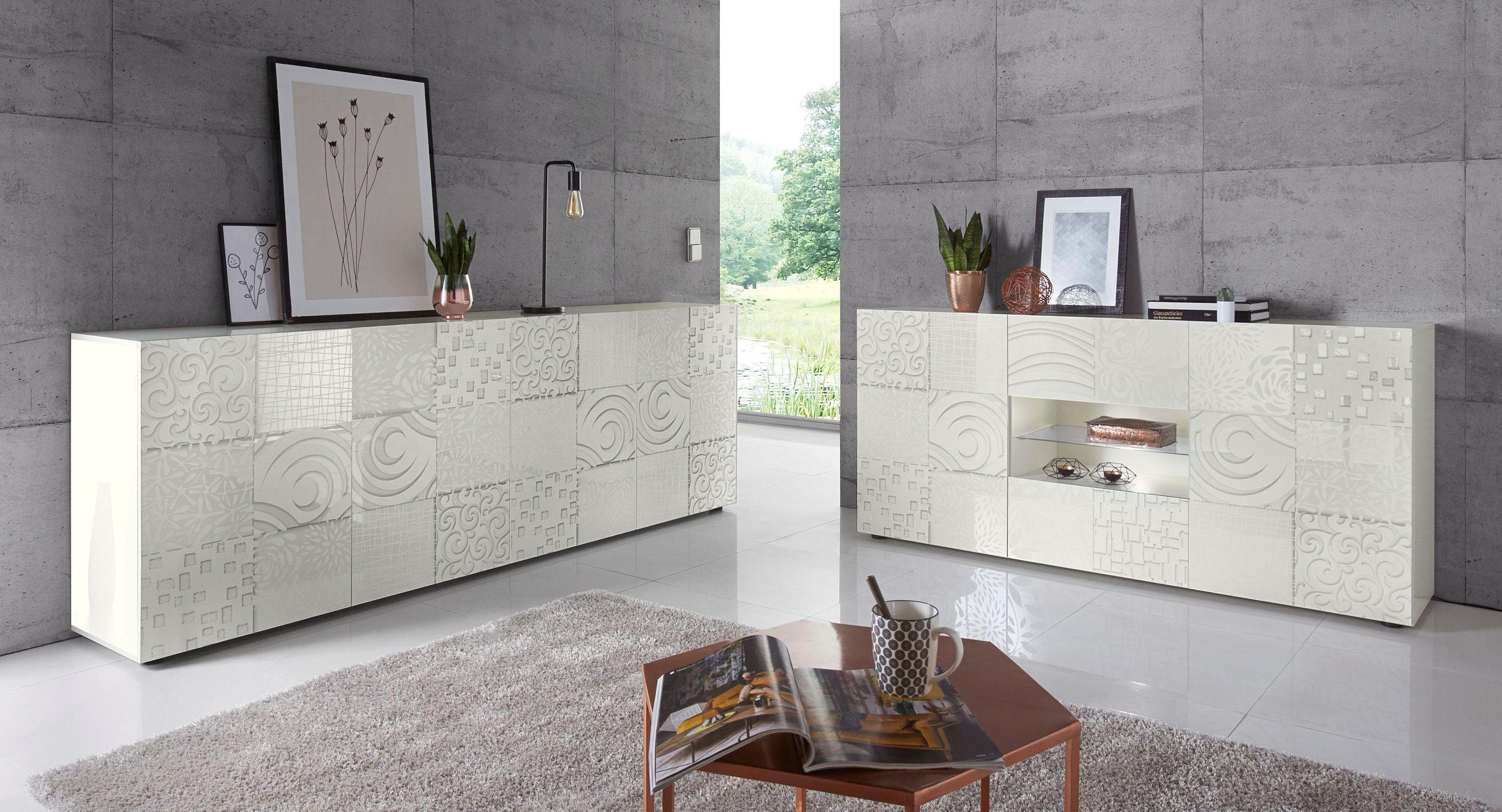 INOSIGN Dressoir Miro Breedte 241 cm met decoratieve zeefdruk