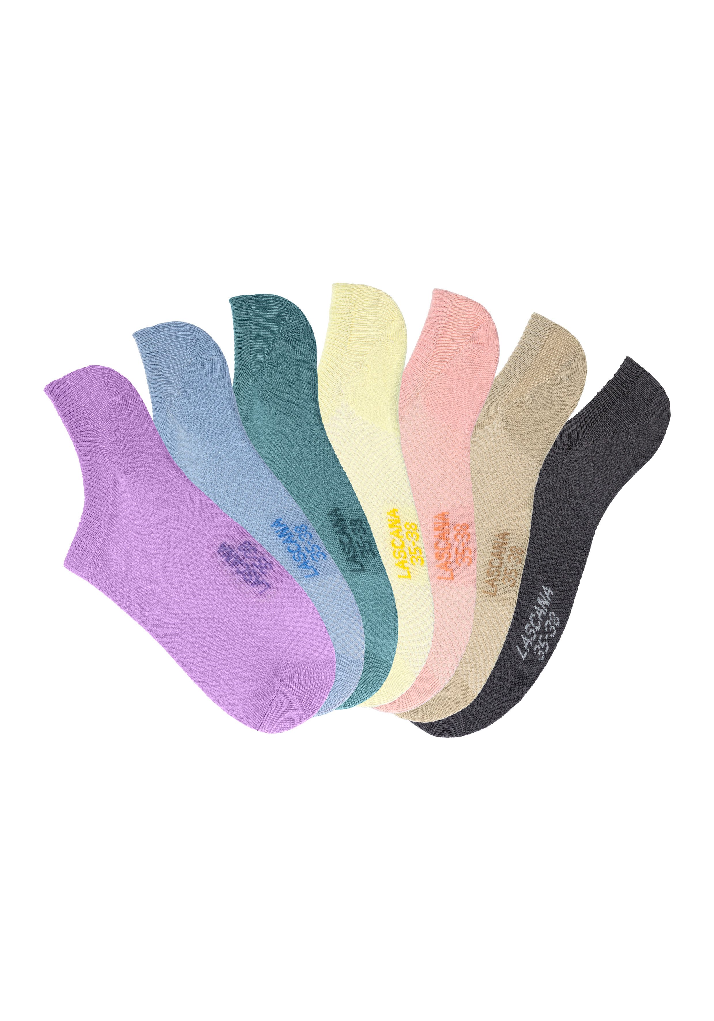 active by Lascana Sneakersokken met piquéstructuur (set, 7 paar)