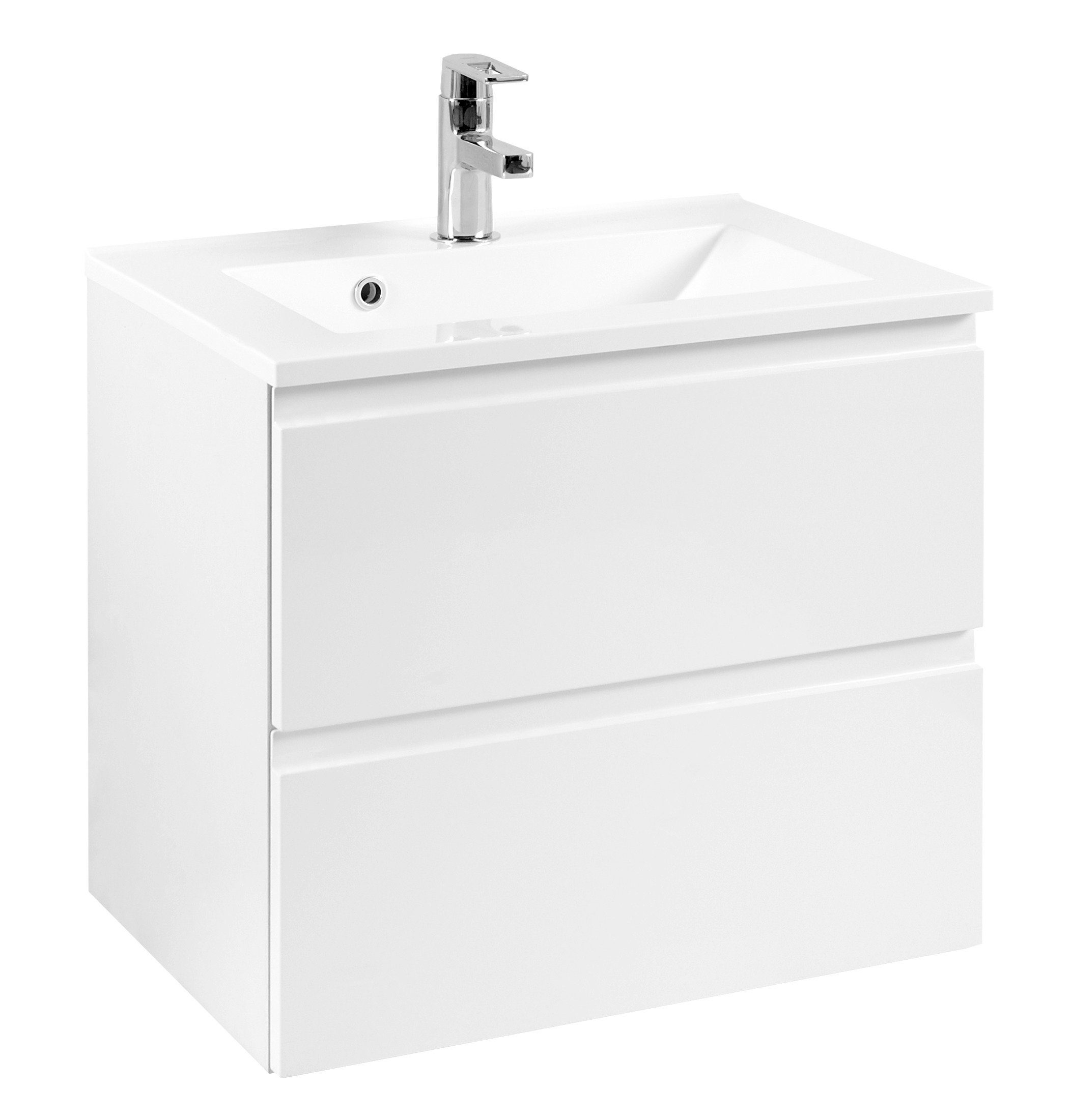 welltime Wastafelonderkast Cardiff Breedte 60 cm wastafelmeubels wit