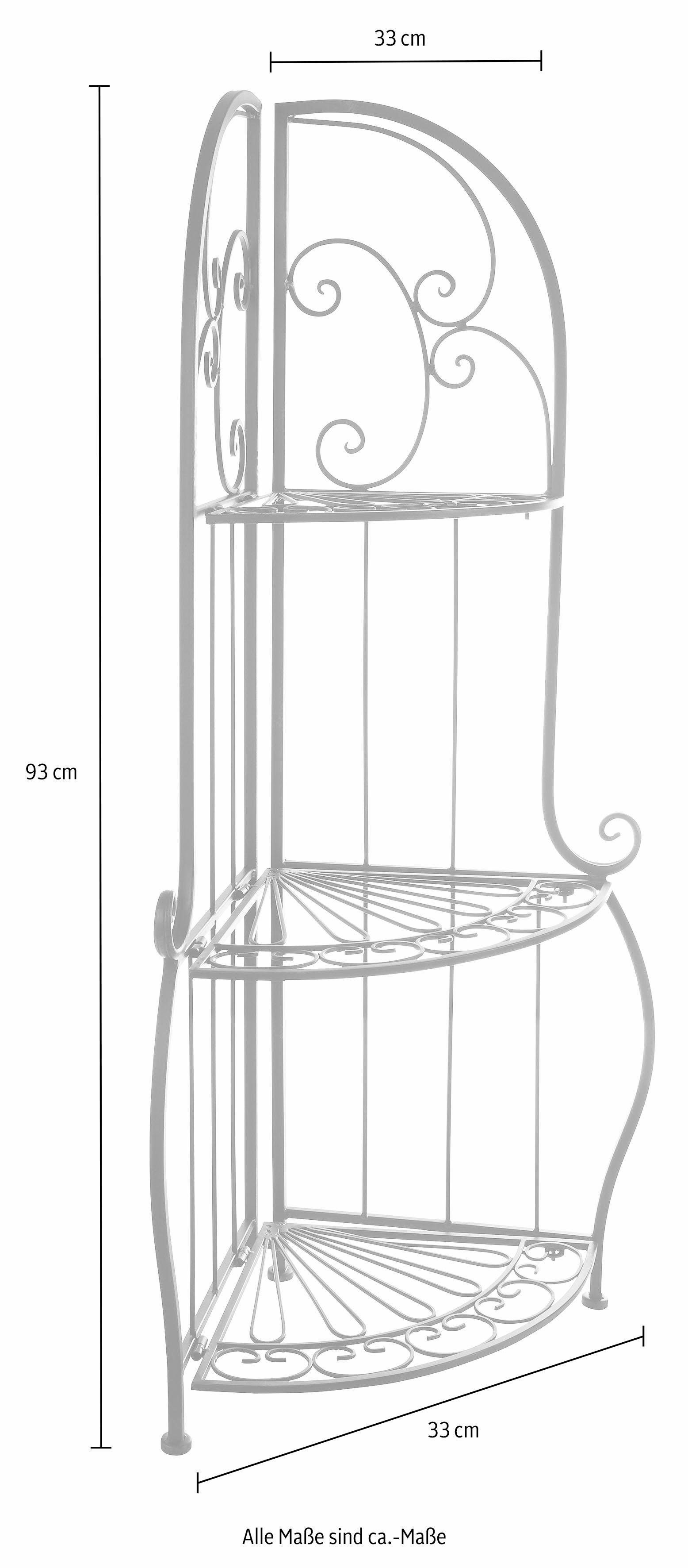 Ambiente Haus Hoekrek Antiek I wit, met 3 legplanken