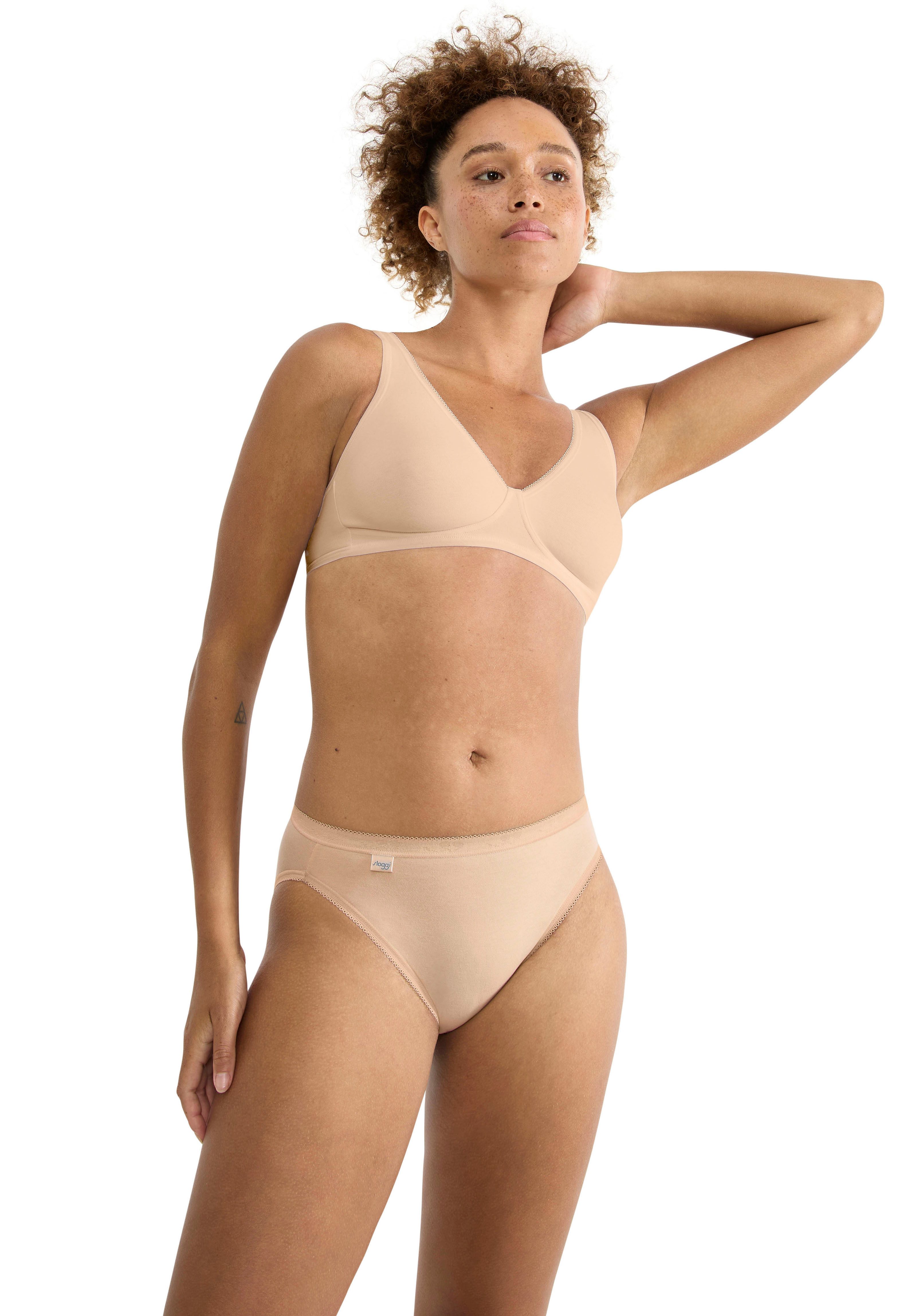 Sloggi Tai slip Basic + perfecte pasvorm, katoenmix, elastisch, zachte naden (Set van 2)