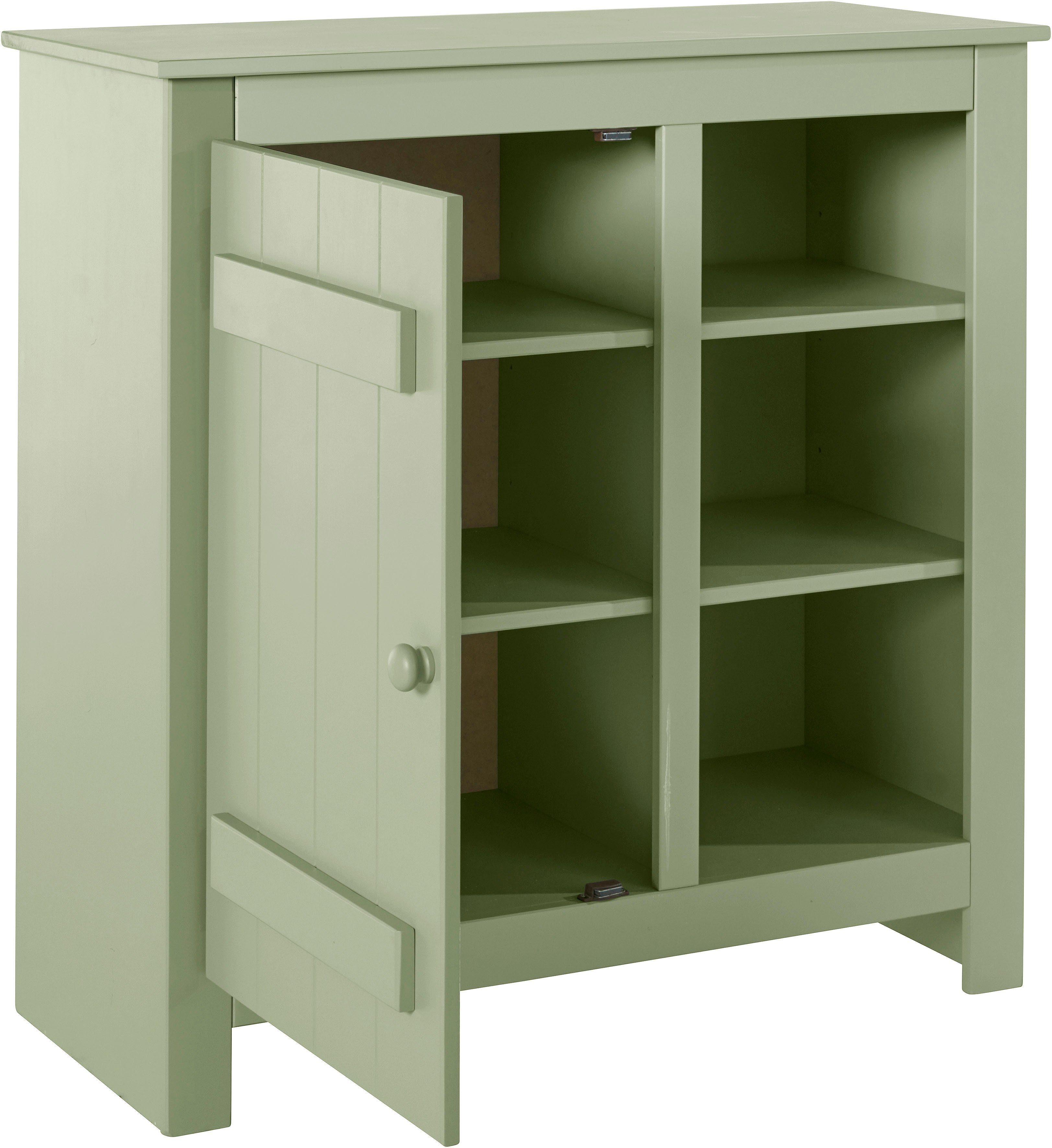 Home affaire Bergkast Bertram Massief hout, 4 verstelbare planken, magnetische sluiting, hoogte 90 cm