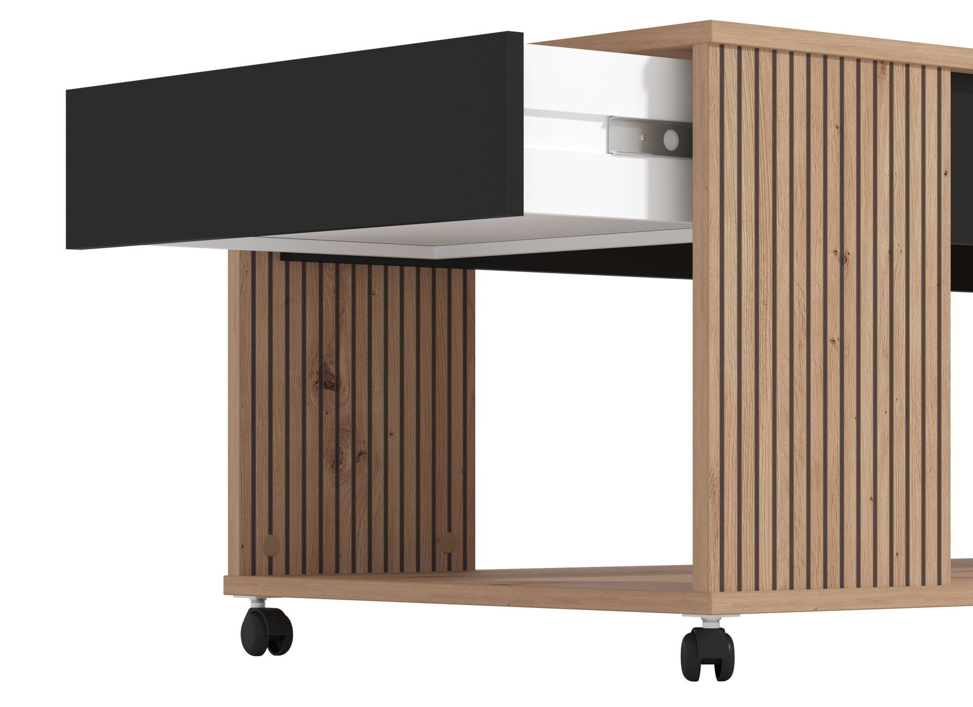 Home affaire Salontafel Mayenne salontafel, 101 cm, rechthoekig, modern design, met wielen