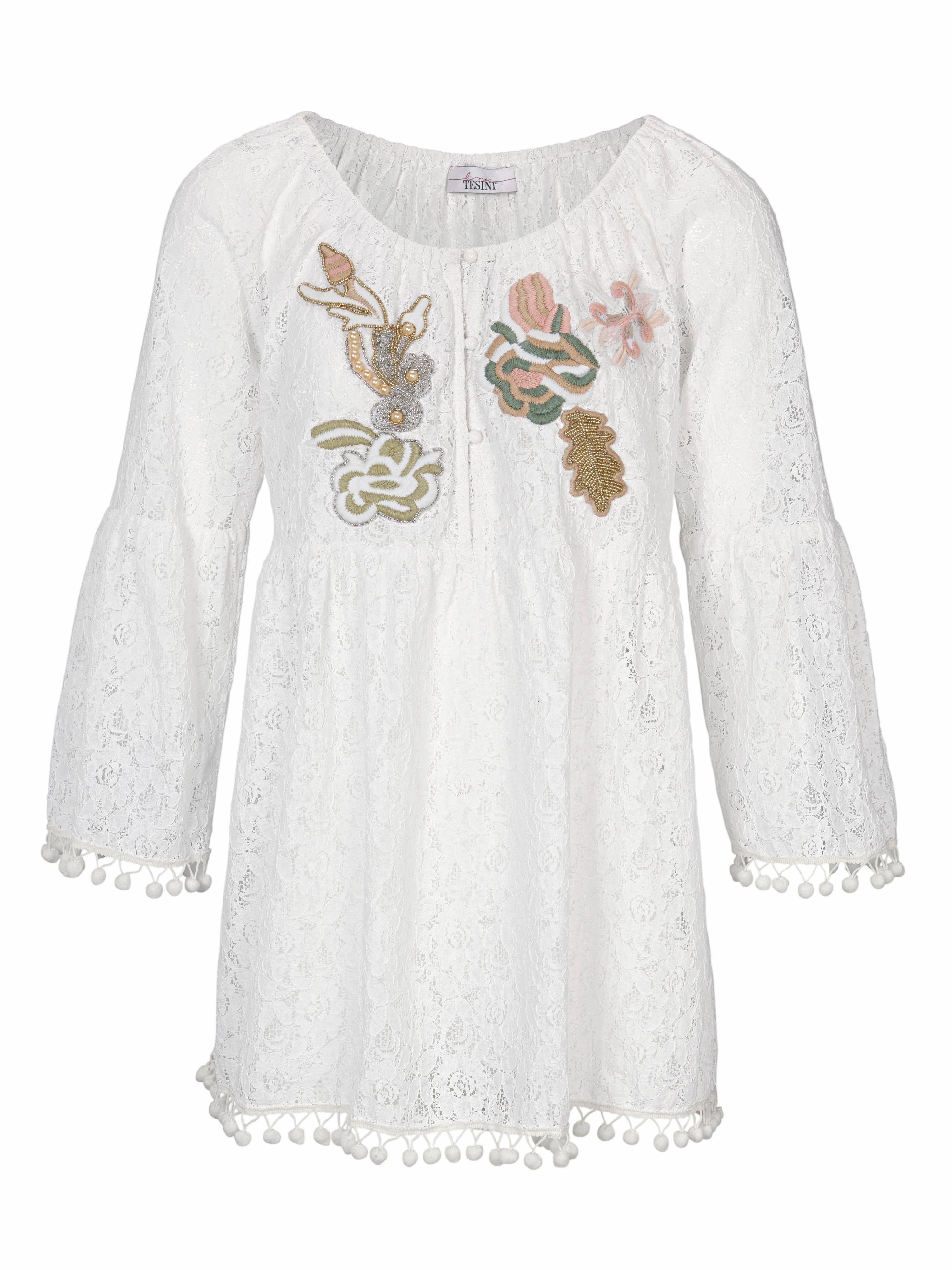 Linea Tesini By Heine NU 15% KORTING: Kanten blouse