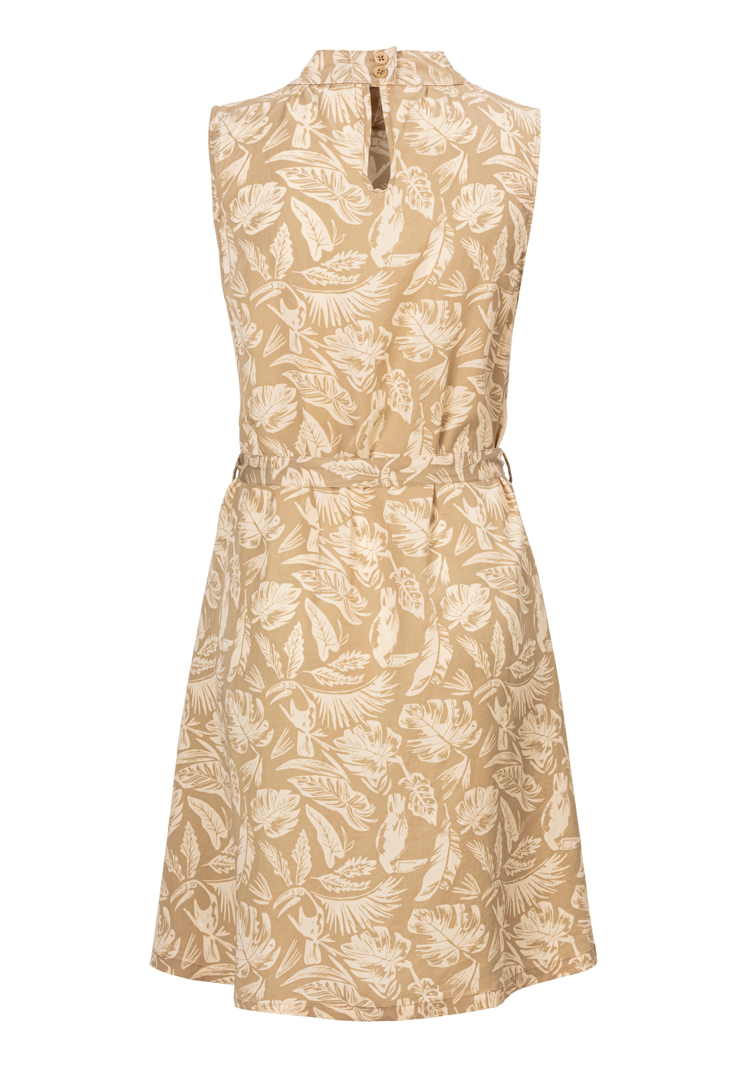 Ragwear Zomerjurk ANGYC PRINT ORG Neckholder met knoopsluiting en keyhole achter