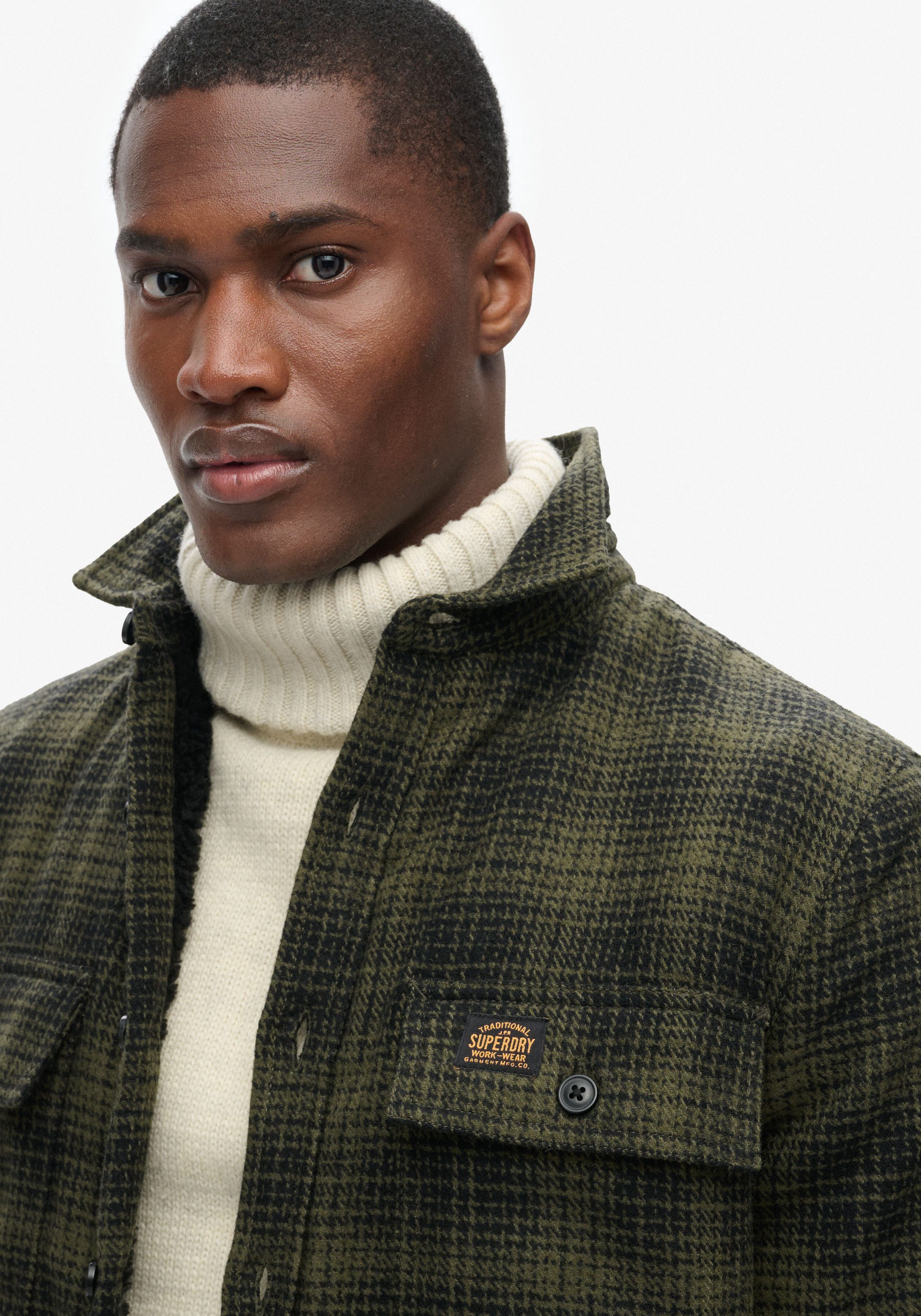 Superdry Overhemd met lange mouwen Wool Miller Overshirt