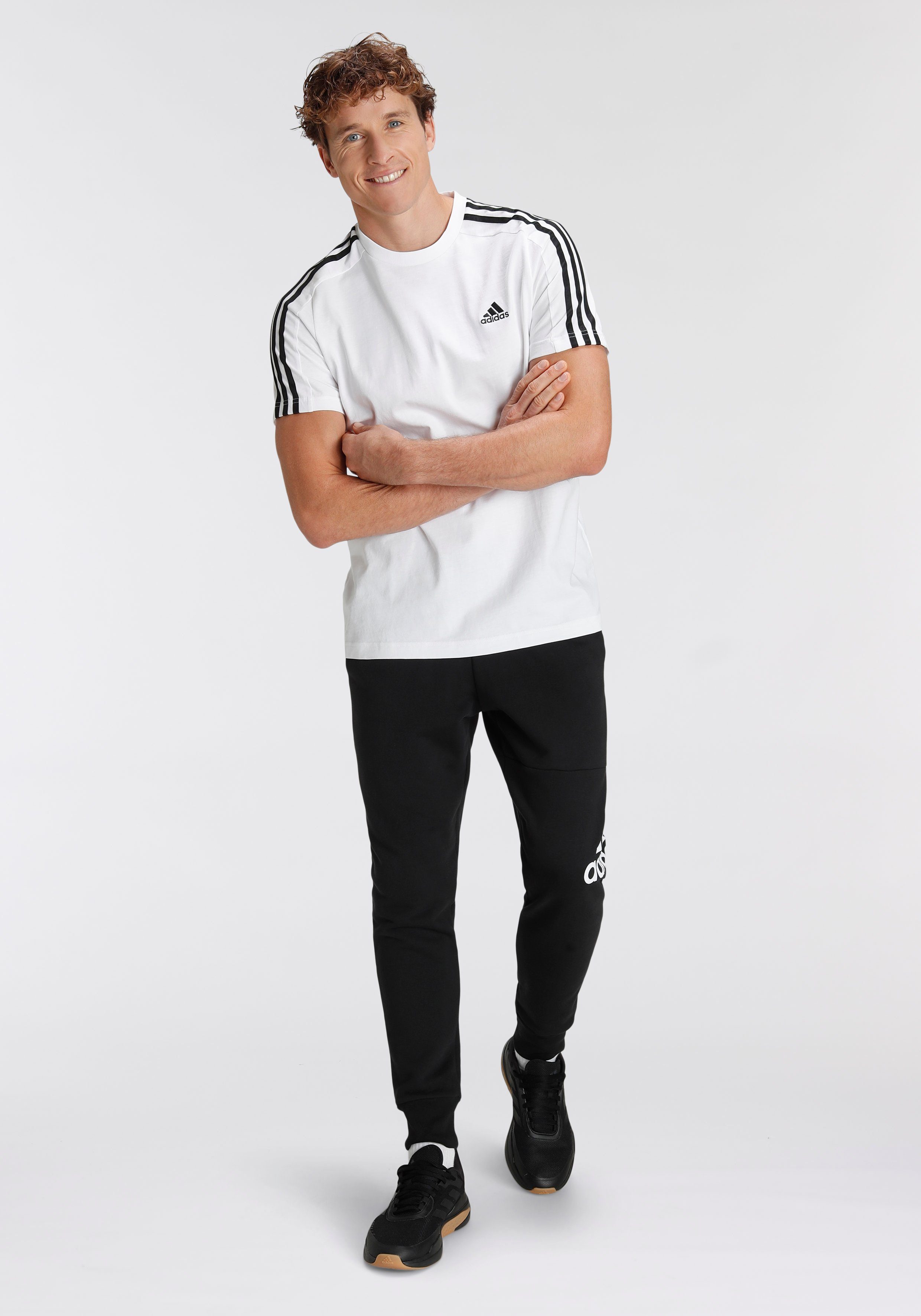 adidas Sportswear Sportbroek ESSENTIALS FRENCH TERRY TAPERED CUFF LOGO BROEK (1-delig)