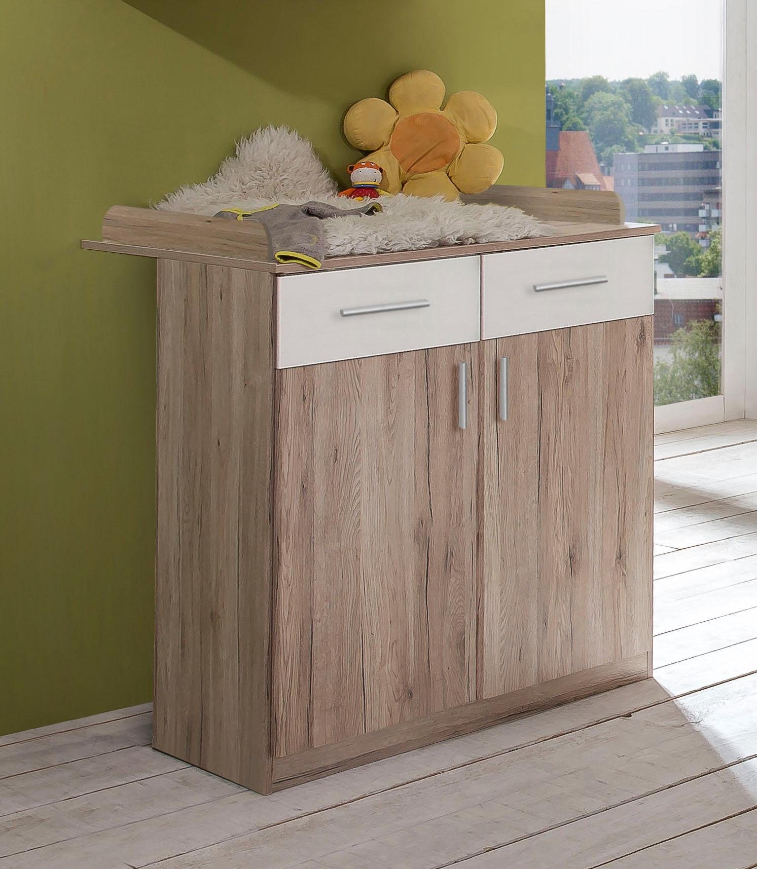 Commode York, in imitatie-sanremo-eiken-alpinewit