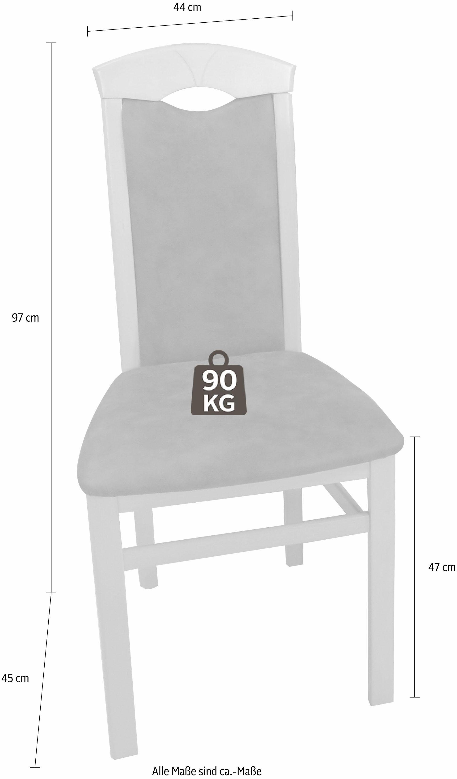Home affaire Stoel met 4 poten Claudia (set, 2 stuks)