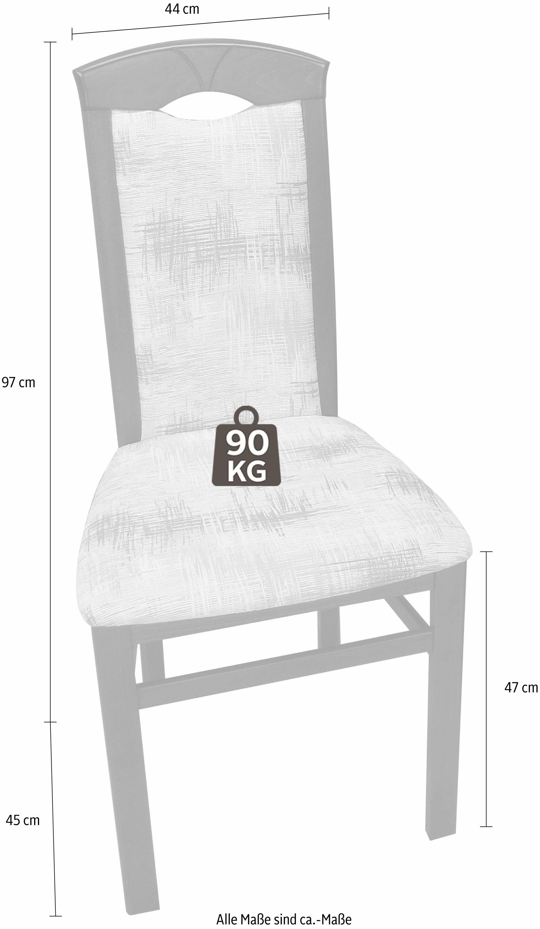 Home affaire Stoel met 4 poten Claudia (set, 2 stuks)