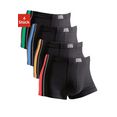 authentic underwear boxershort met contrastkleurige strepen opzij (set, 4 stuks) zwart