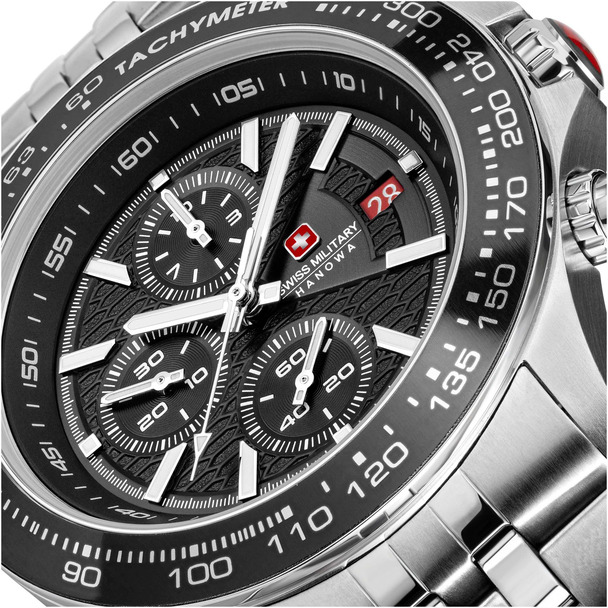 Swiss Military Hanowa Chronograaf WATCHMAN Quartzhorloge, herenhorloge, datum, stopwatchfunctie, saffierglas, Swiss Made