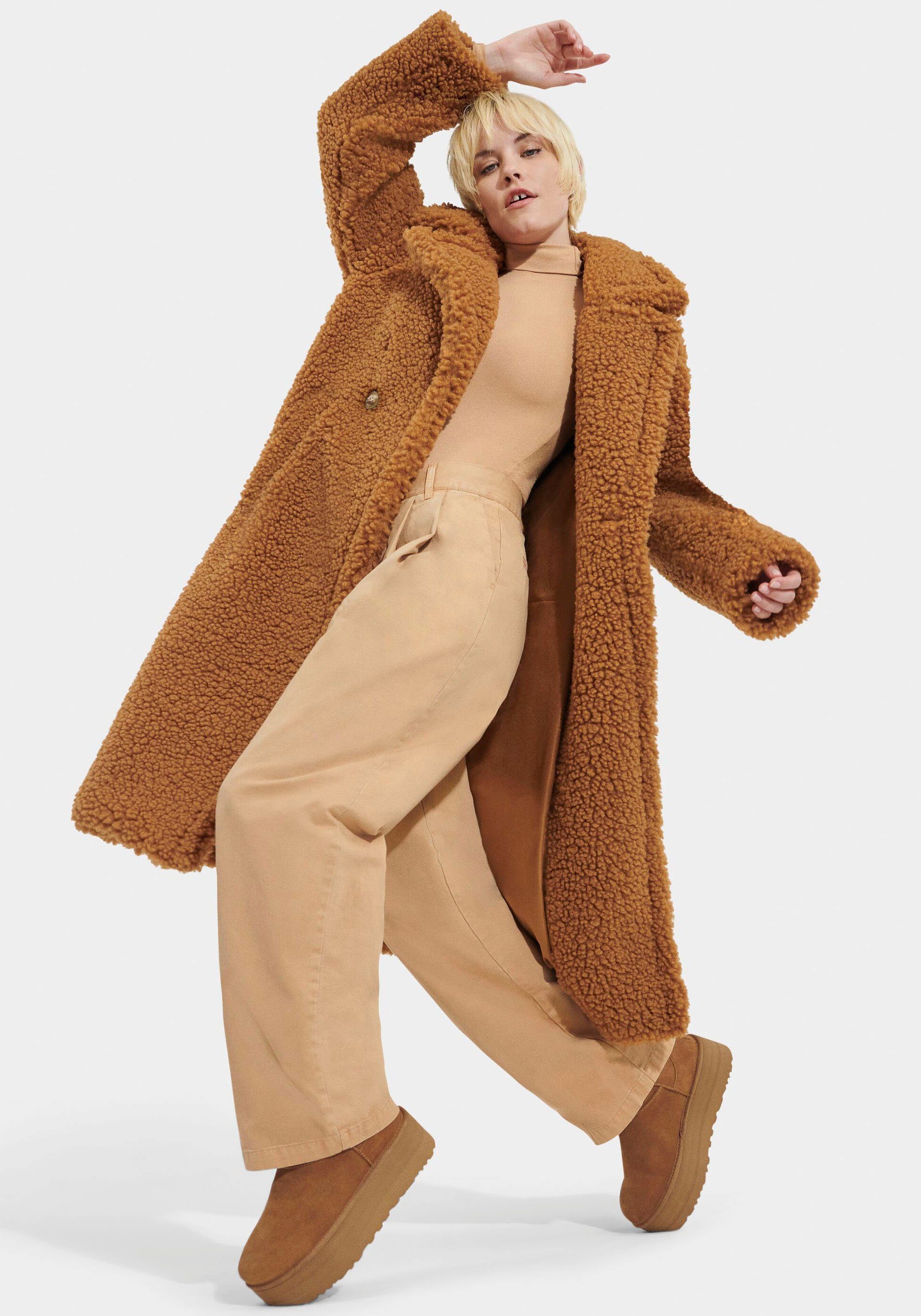 UGG Lange jas van imitatiebont W GERTRUDE LONG TEDDY COAT