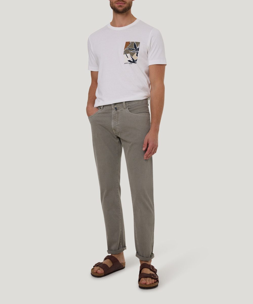 Pierre Cardin 5-pocket jeans PC-Lyon met omslagzoom