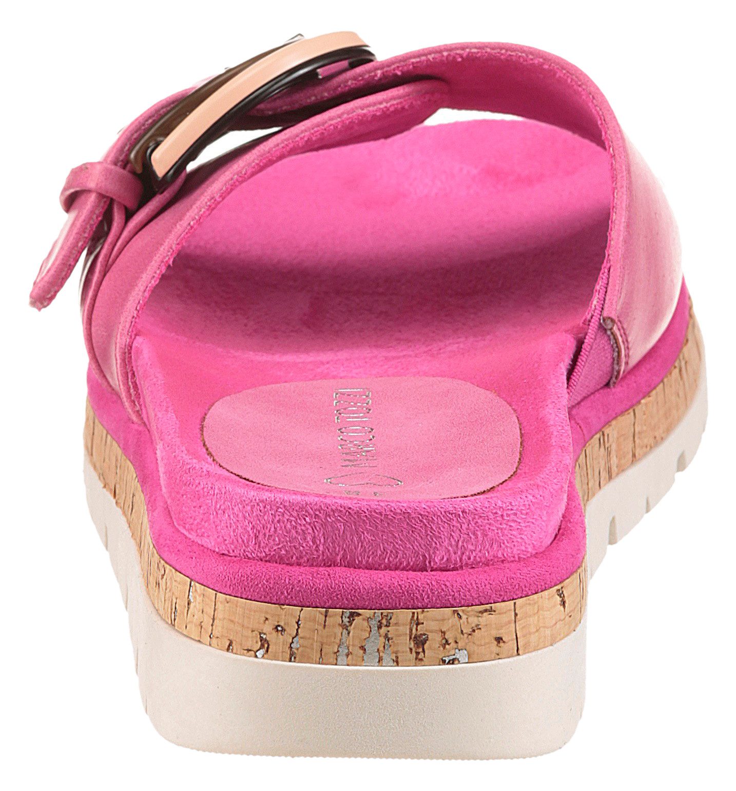 Marco Tozzi Slippers , plateau, zomerschoen, instapschoen met decoratieve gesp