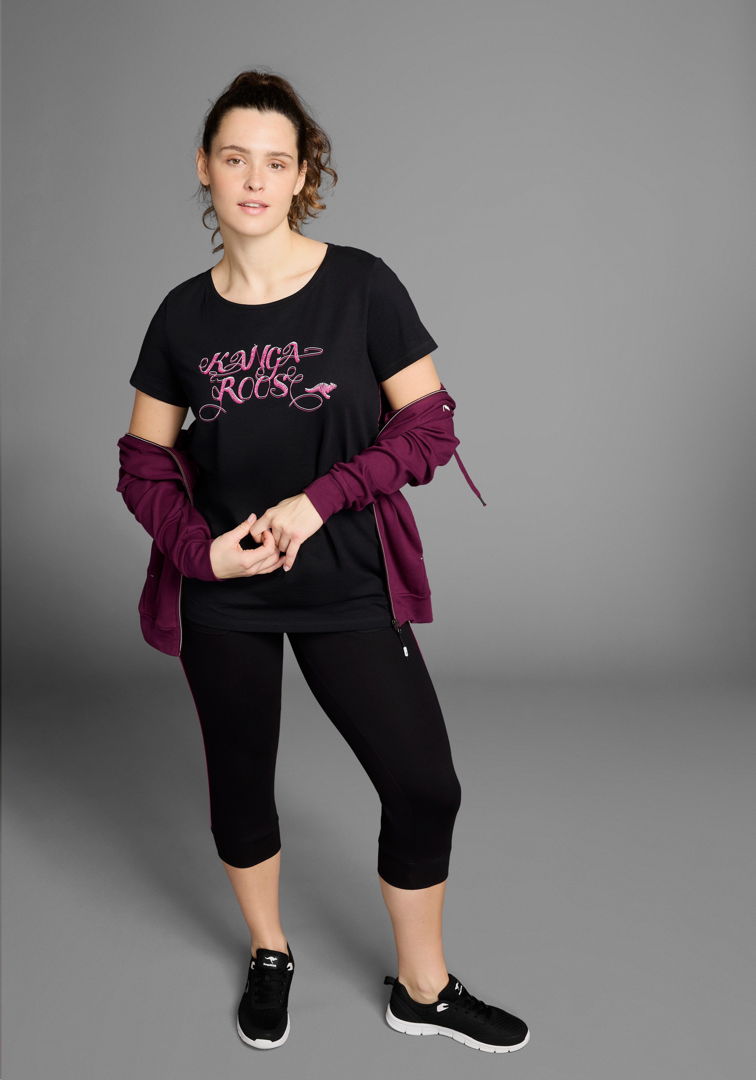 KangaROOS Lang shirt Korte mouw, figuuraccentuerende pasvorm (2-delig, Set van 2)