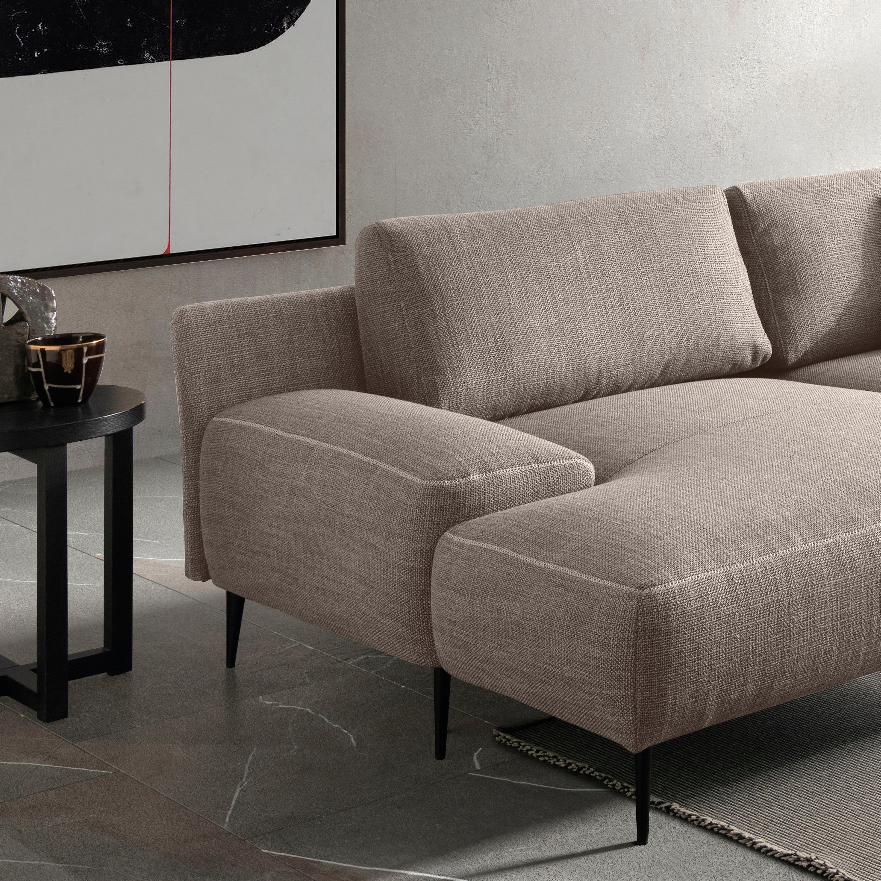 designwerk Hoekbank Forma, tijdloze designbank met actuele poot, L-vorm