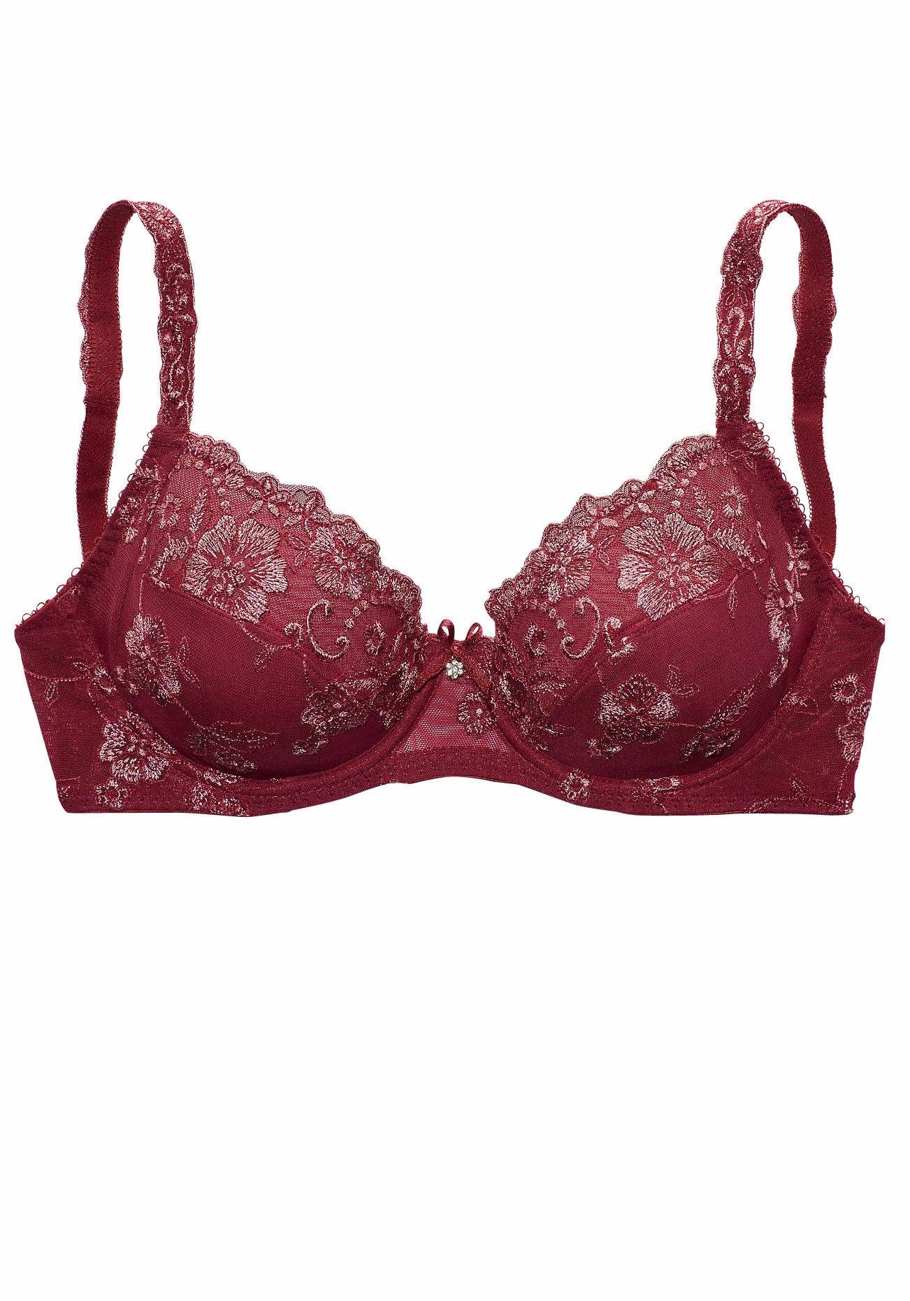 Lascana Beugel-bh WANDA met borduurkant in bloemetjes-look, dessous