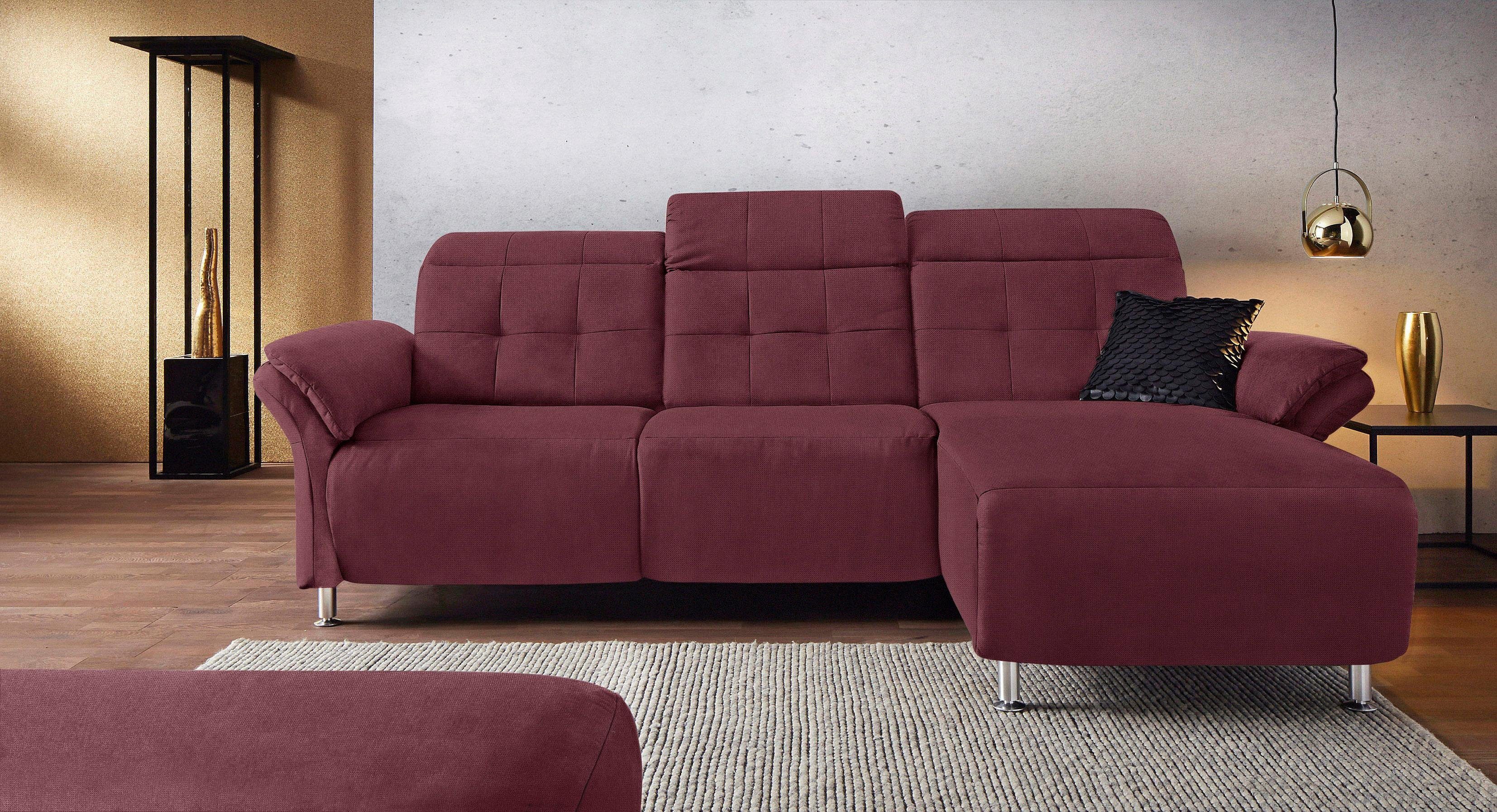 Places of Style Hoekbank Manhattan L-vorm bank met elektrische relaxfunctie, verstelbare armleuningen