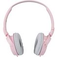 sony on-ear-hoofdtelefoon mdr-zx110ap opvouwbaar met headsetfunctie roze