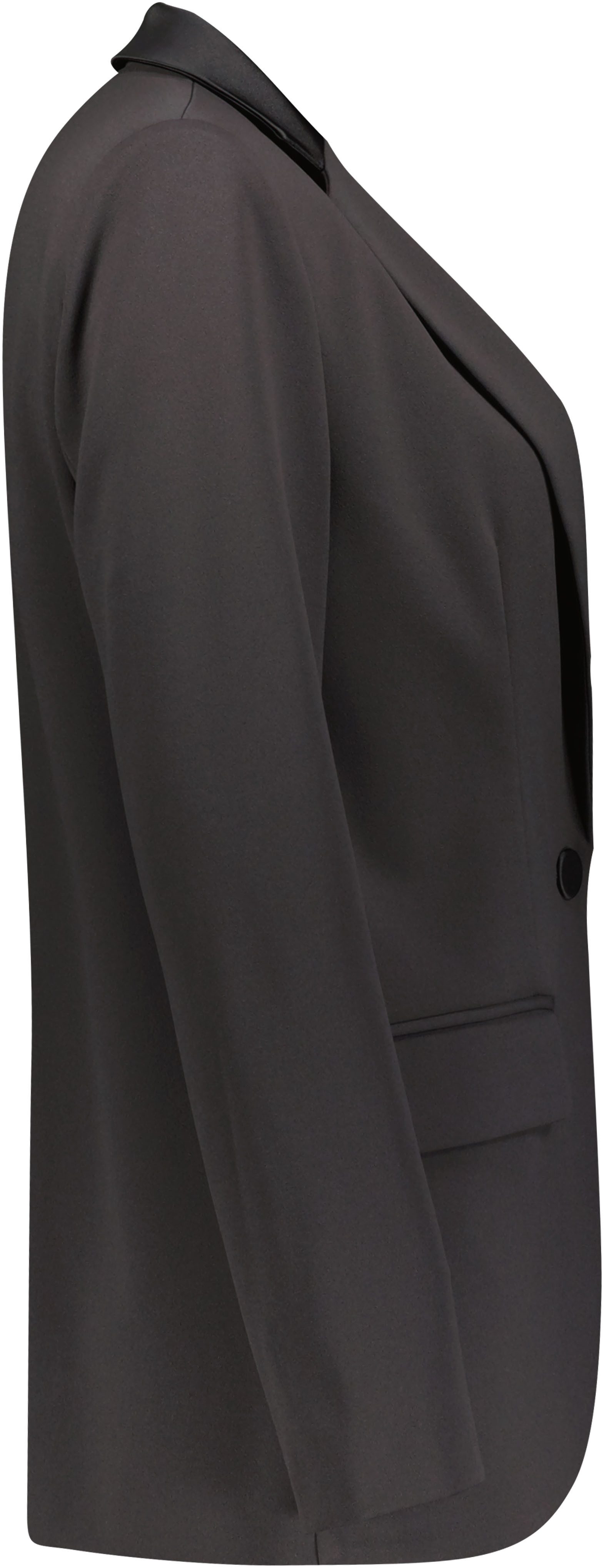 IMPERIAL Lange blazer met satijnen details en stretch