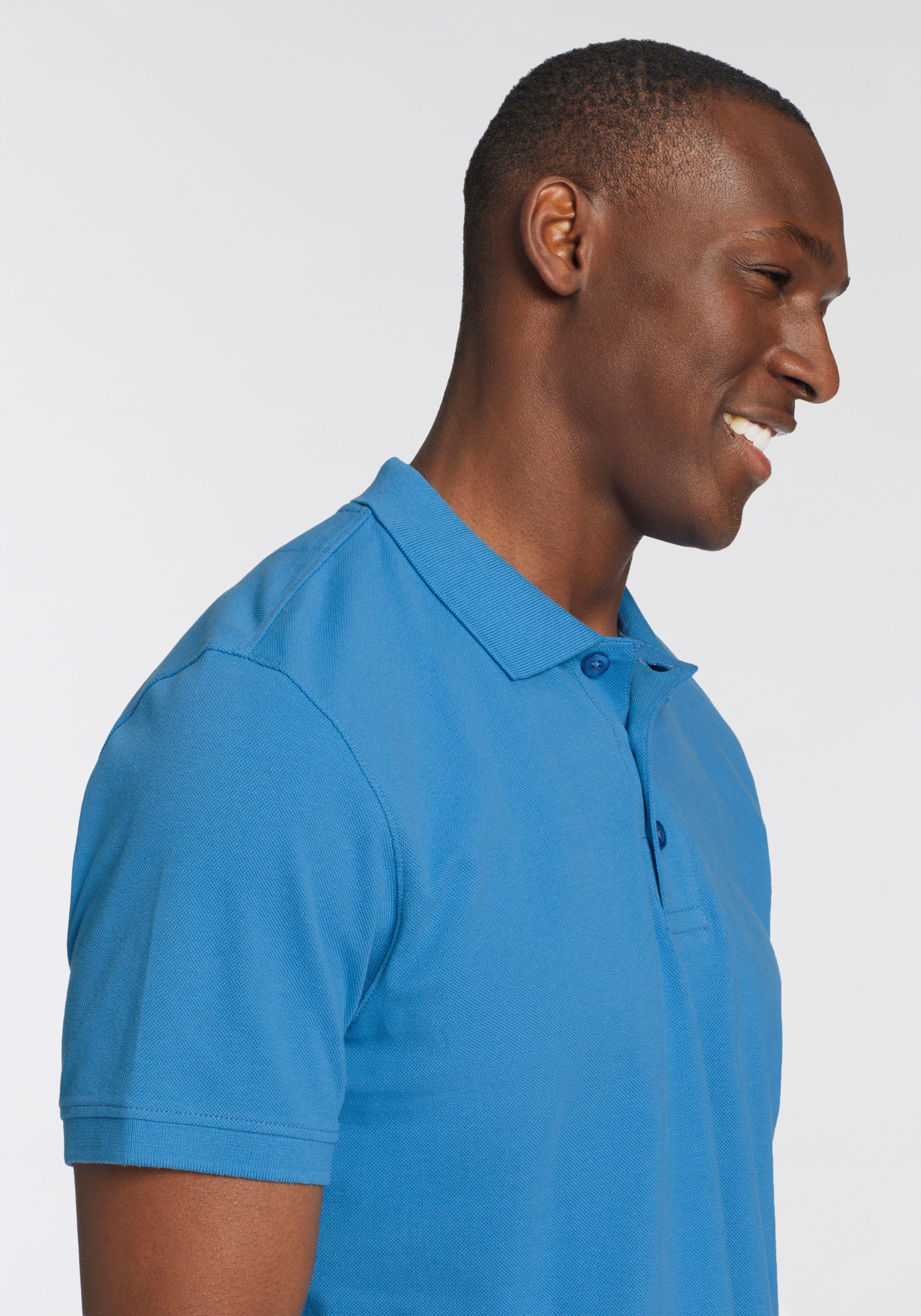Man's World Poloshirt Korte mouwen, losse pasvorm, effen