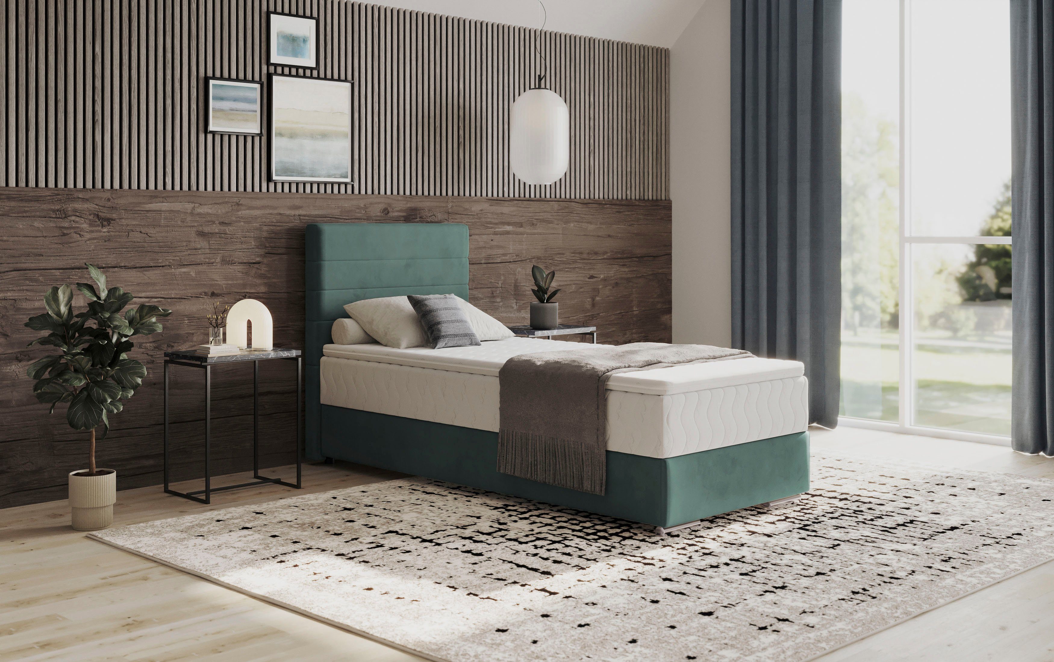 Mr. Couch Boxspring Stratus 2 incl. matrassen en bedlades boxsprings groen