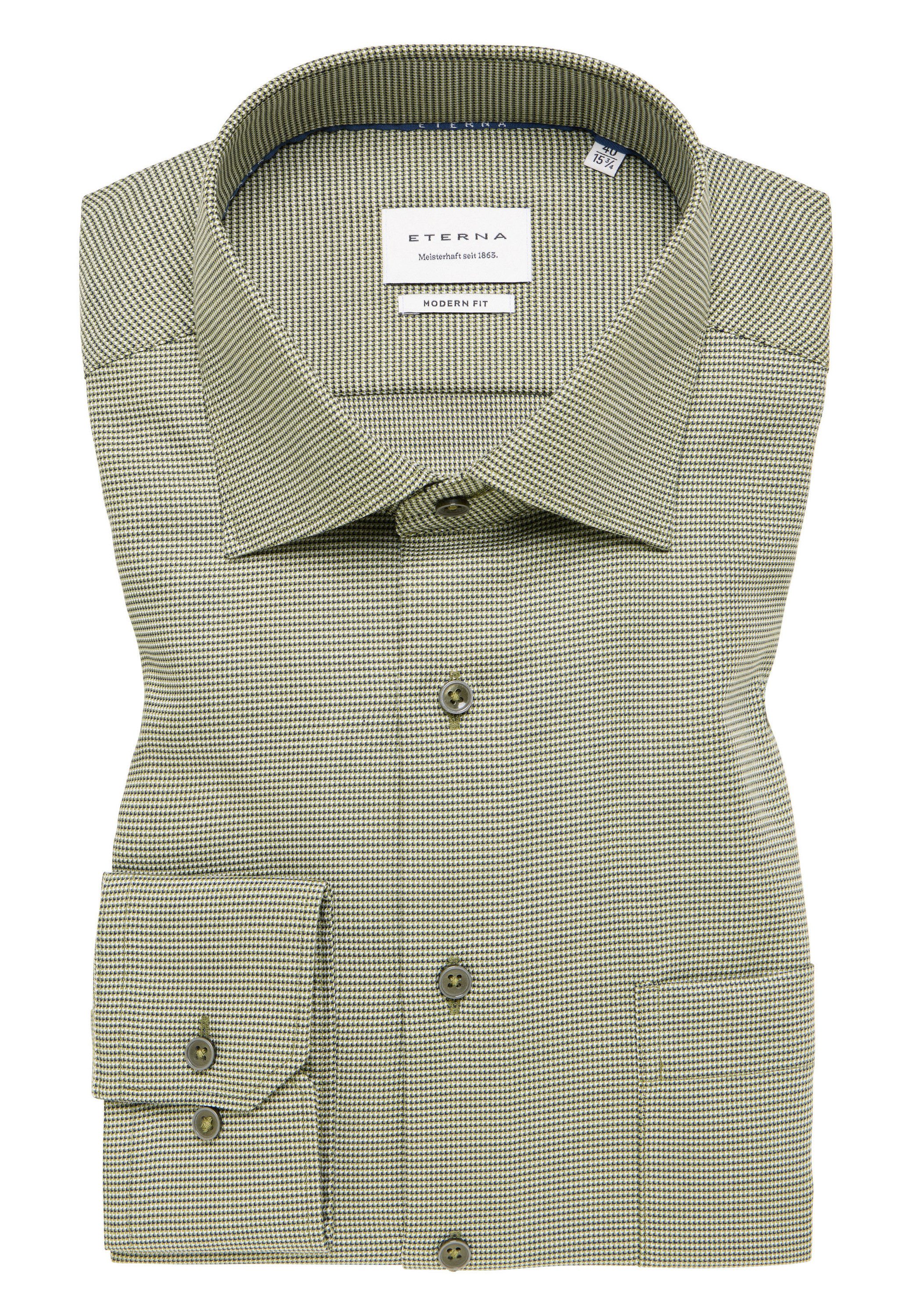 Eterna Overhemd met lange mouwen MODERN FIT NON IRON (strijkvrij)