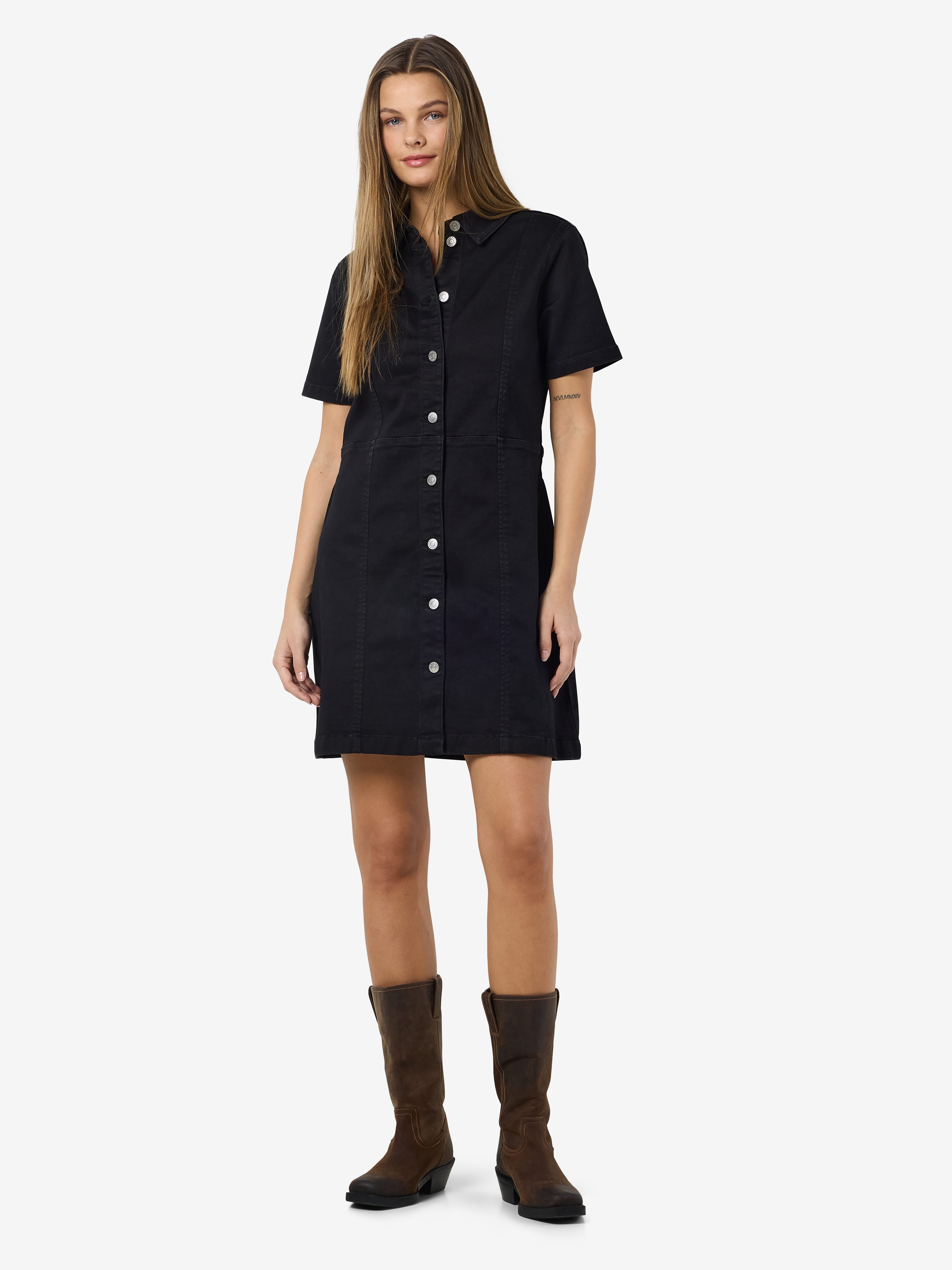 Noisy may Jeans jurk NMNISA S/S SLIM DENIM DRESS VI526BL NOOS