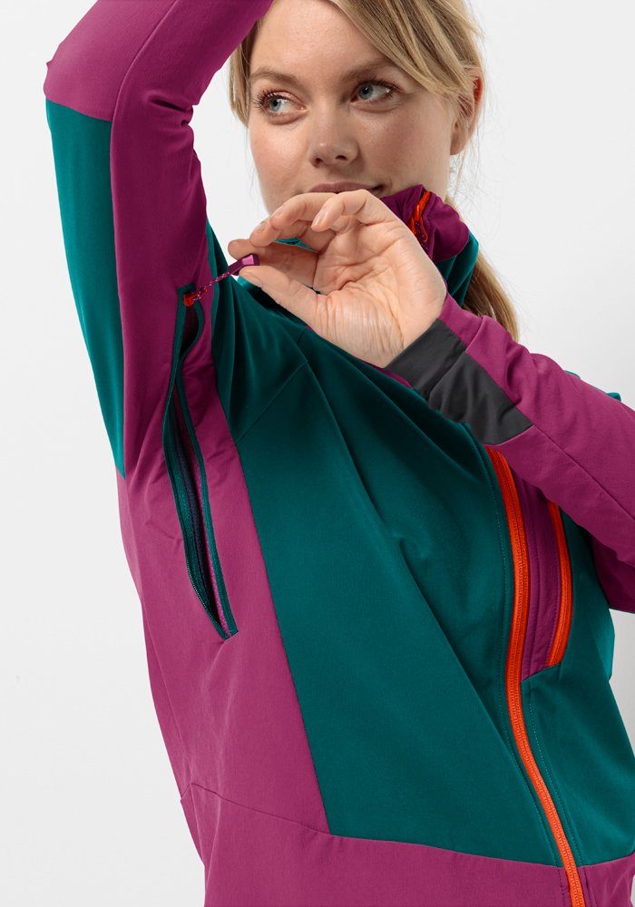 Jack Wolfskin Softshell-jack ALPSPITZE HOODY W