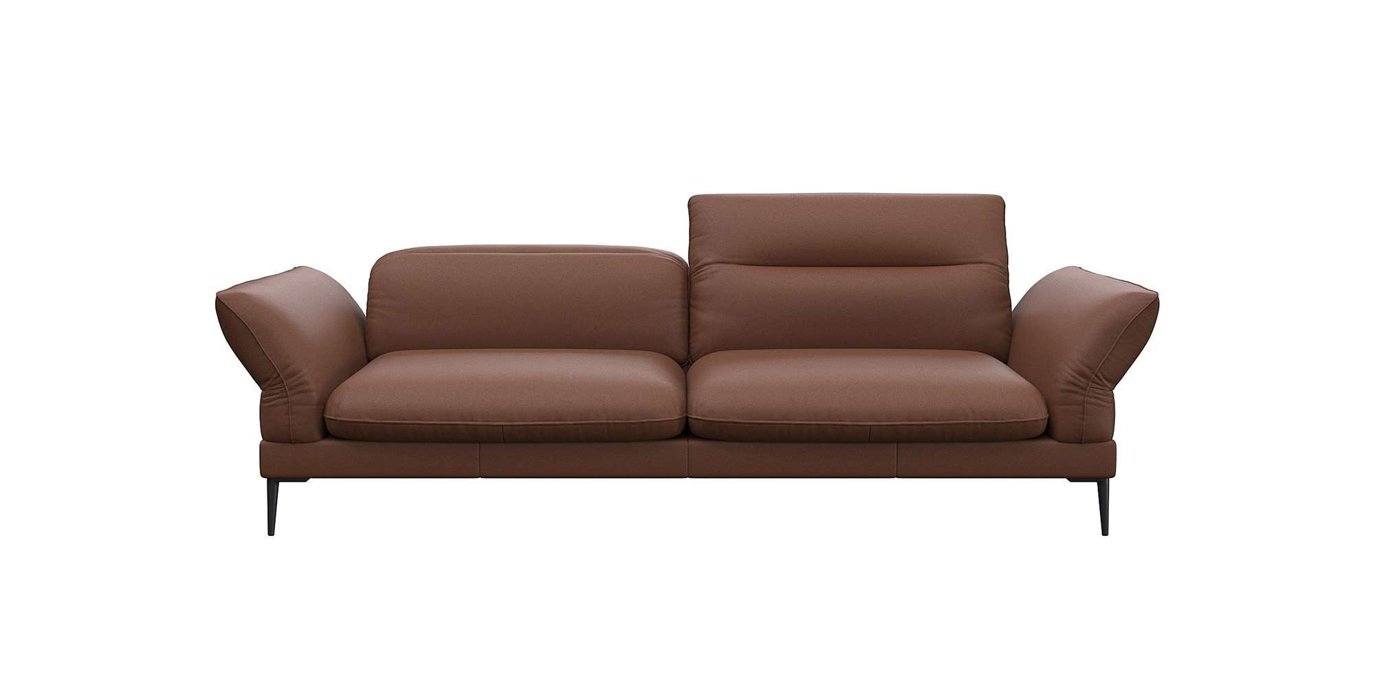 FLEXLUX 3-zitsbank Salino, functie-sofa, relaxsofa Bank met arm- en hoofdeinde verstellingen, koudschuim & staalgolven