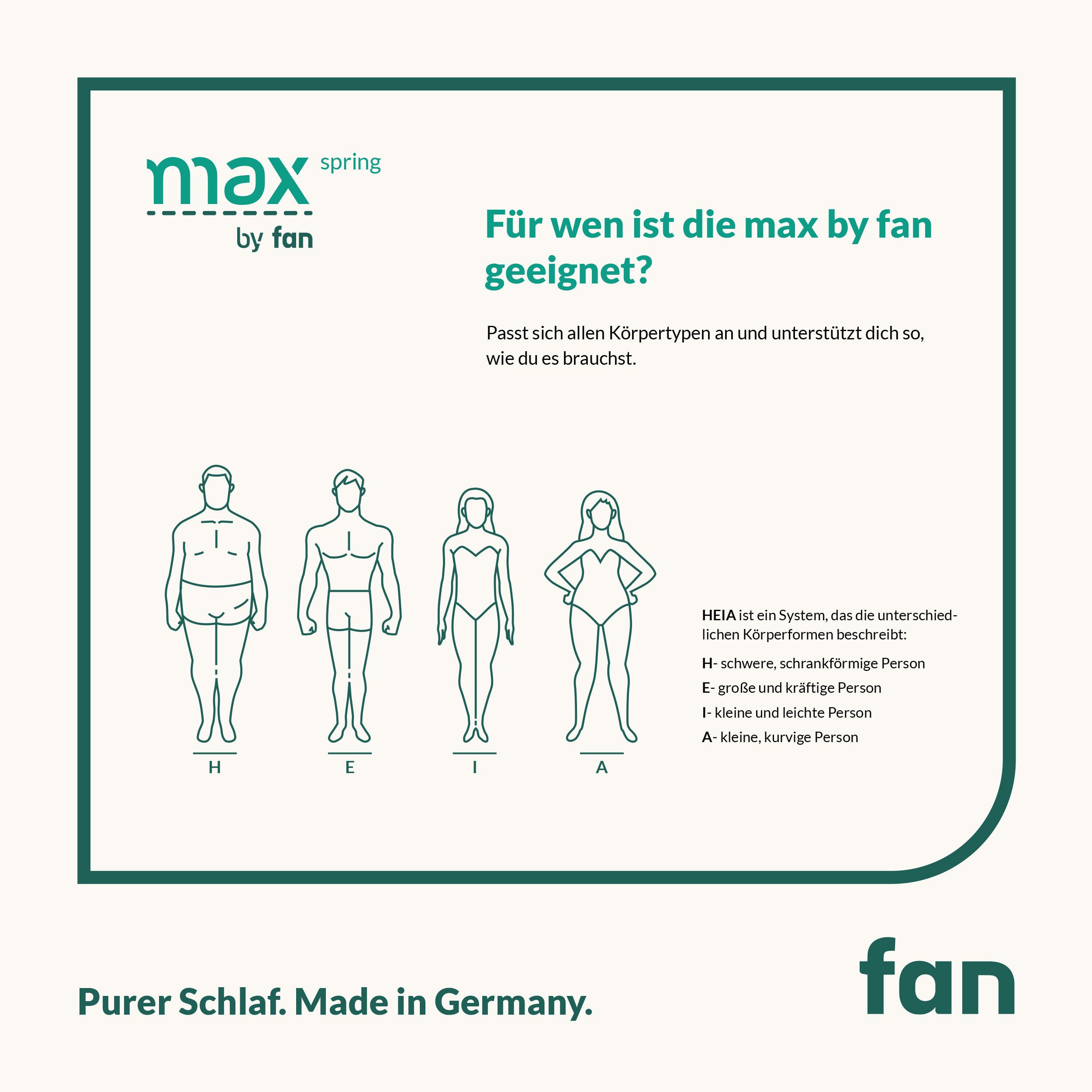 f.a.n. Frankenstolz Pocketveringsmatras Max spring by fan, 90x200 cm, 140x200 & andere maten hoogte 18 cm
