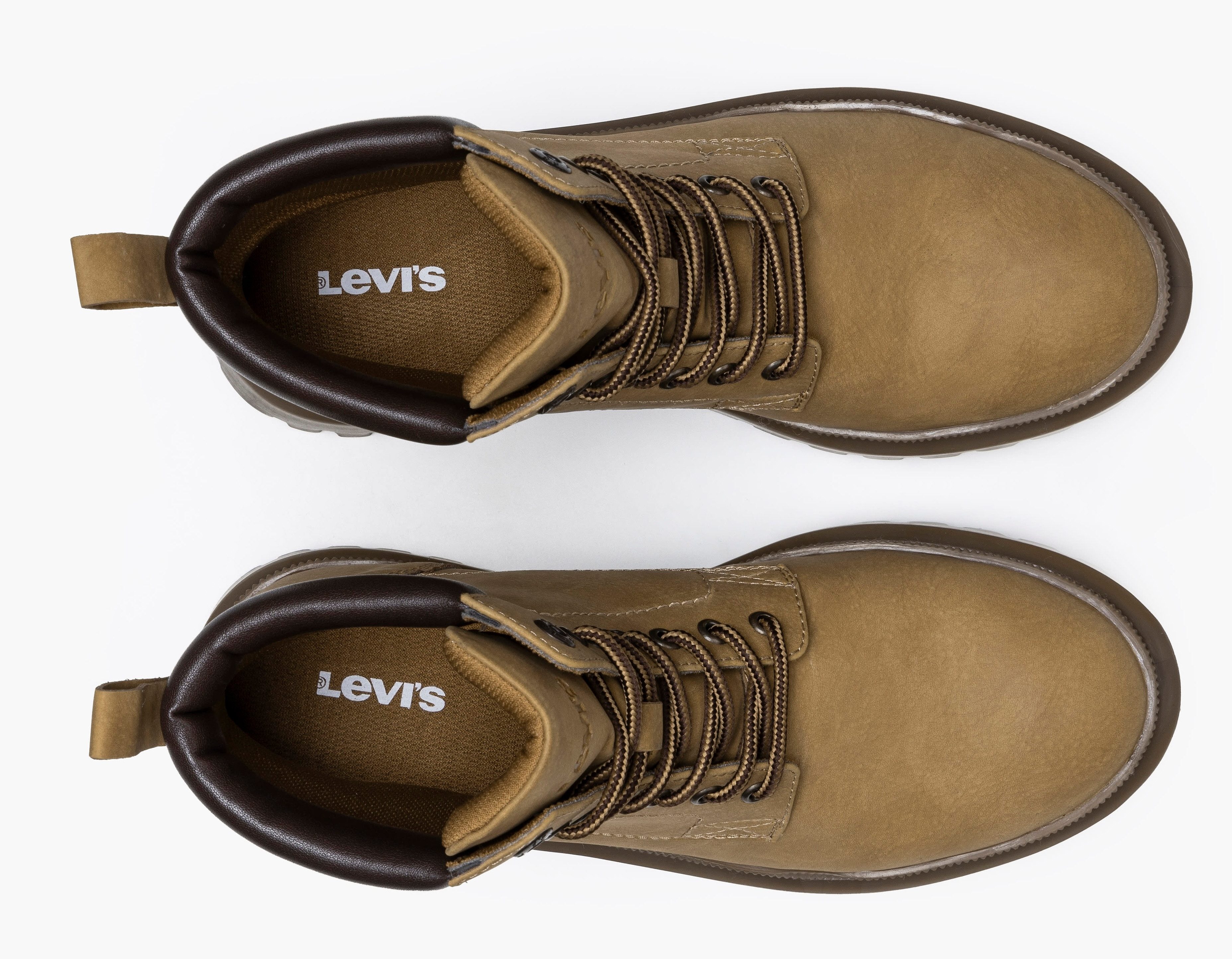 Levi's® Veterschoenen Lennox blokhak, veterschoen, enkellaars, laarzen, gepolsterde schacht