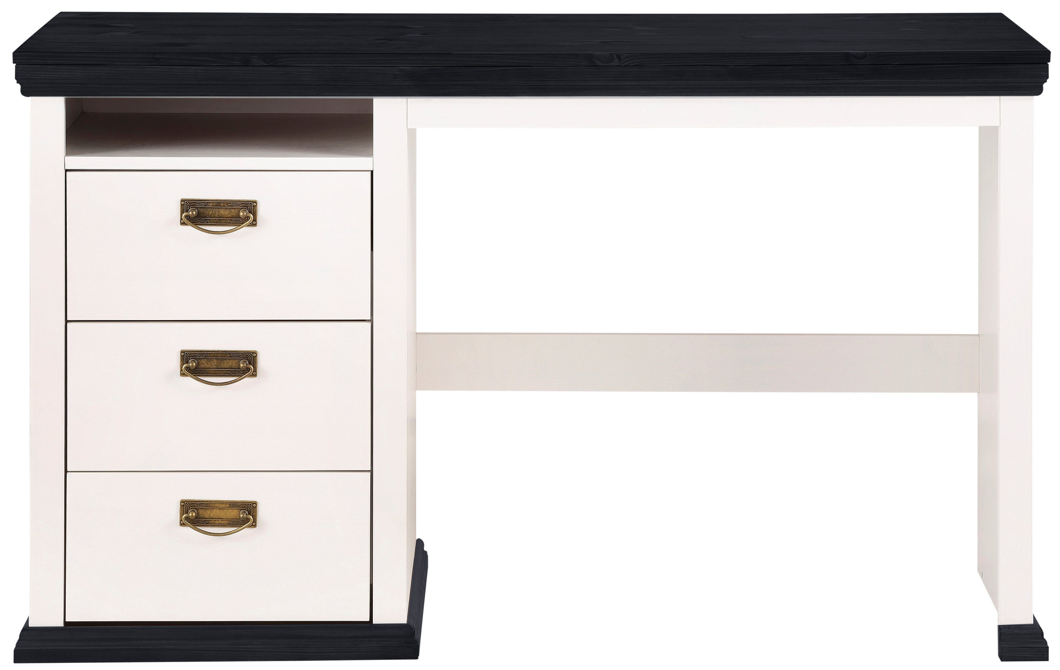 Home affaire Bureau Konrad van gecertificeerd massief hout, met lades, breedte 129 cm