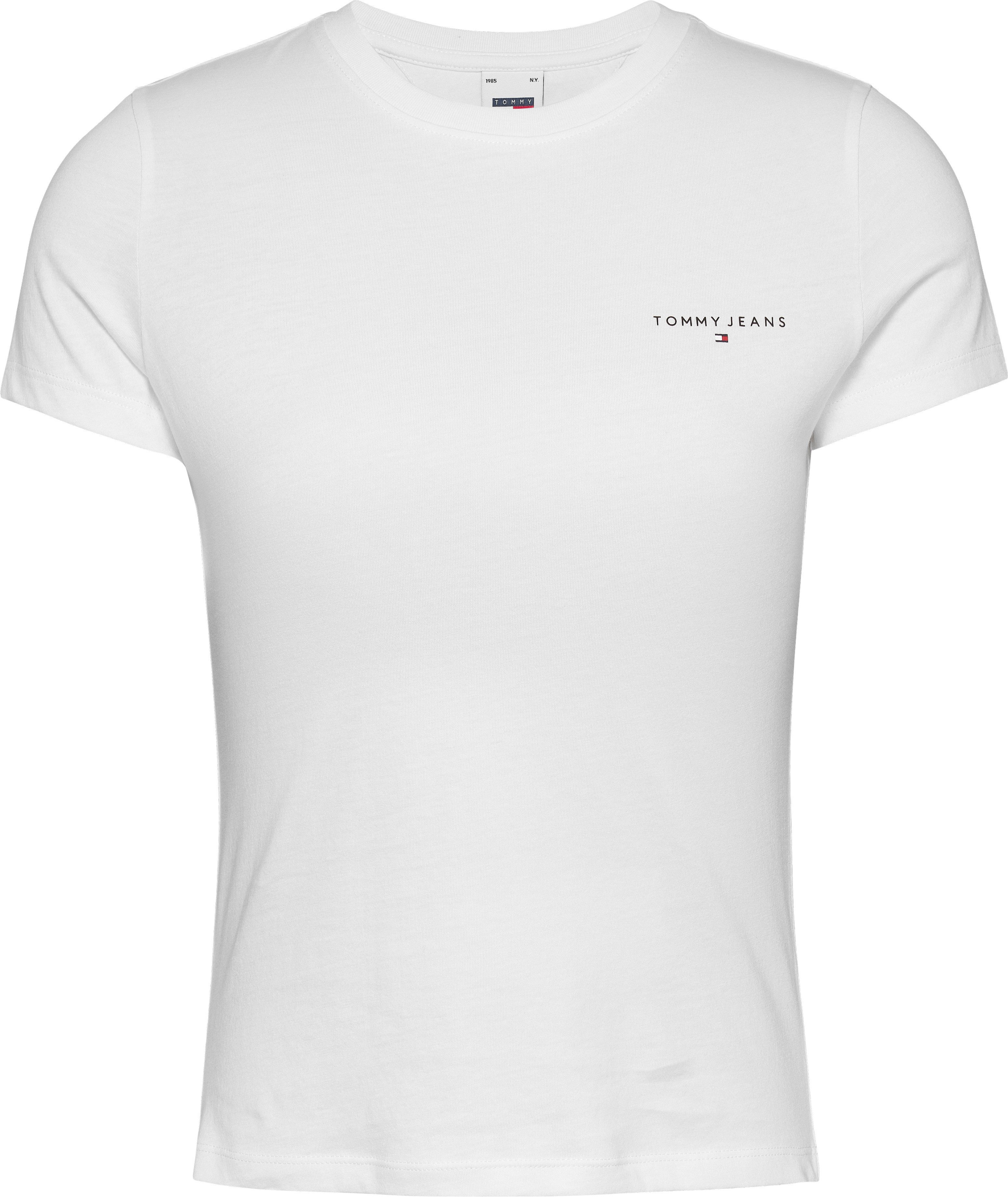 TOMMY JEANS T-shirt TJW SLIM LINEAR TEE met een logo-opschrift