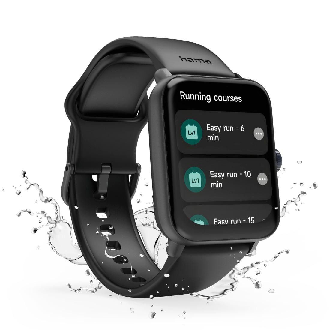 Hama Smartwatch 1,65“ met GPS (fitness, belfunctie, hartslag, waterdicht)