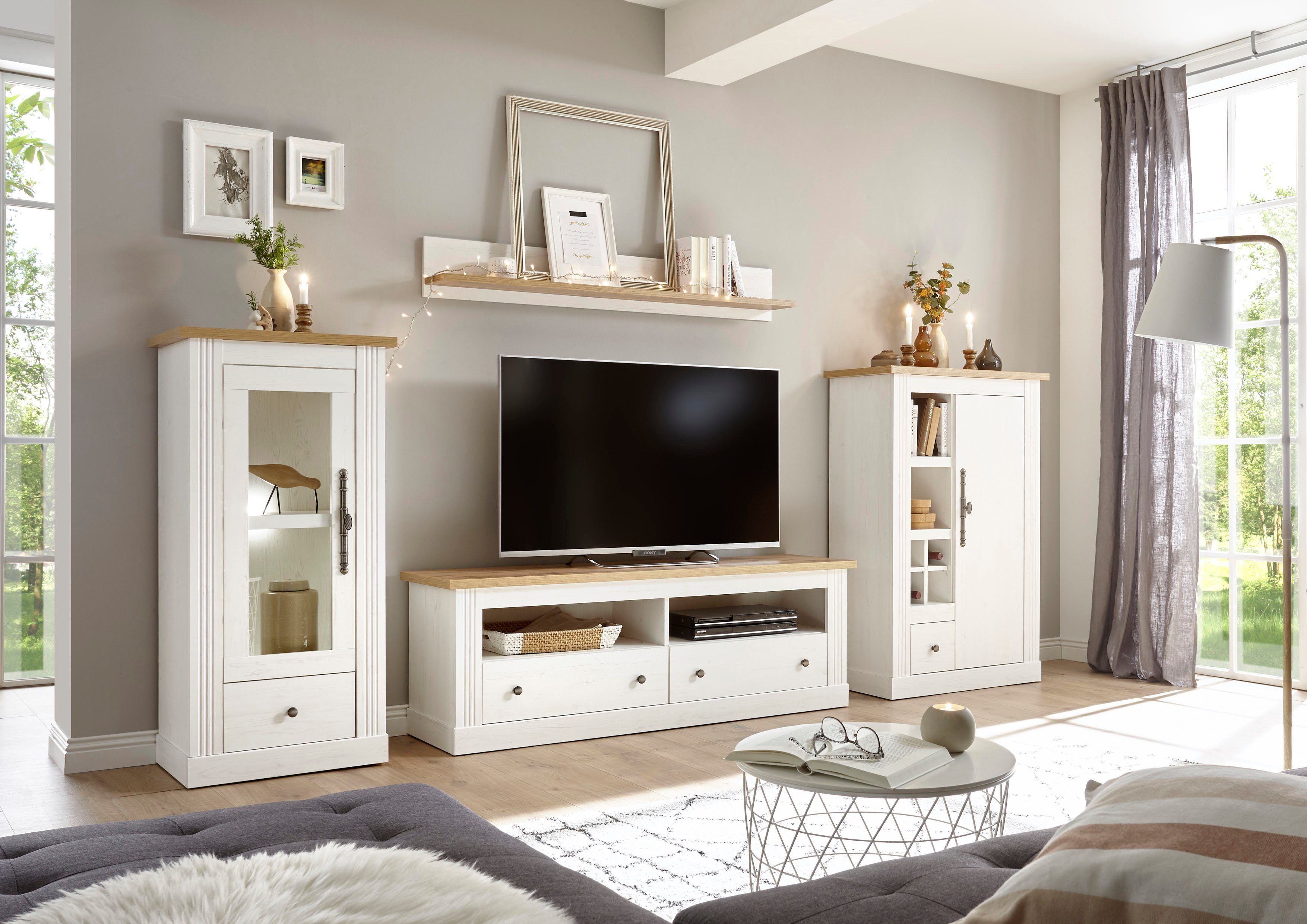 Home affaire Wandmeubel Westminster in romantische landelijke stijl (set, 4-delig)