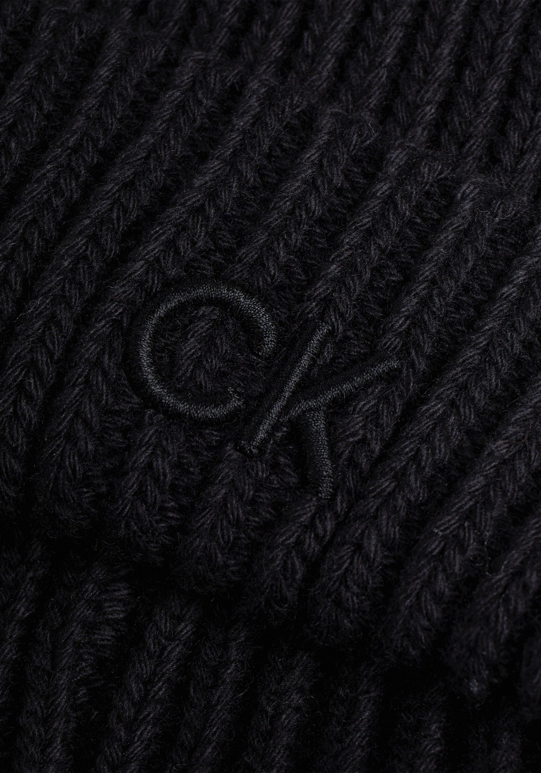 Calvin Klein Beanie CK EMBROIDERY COTTON RIB BEANIE
